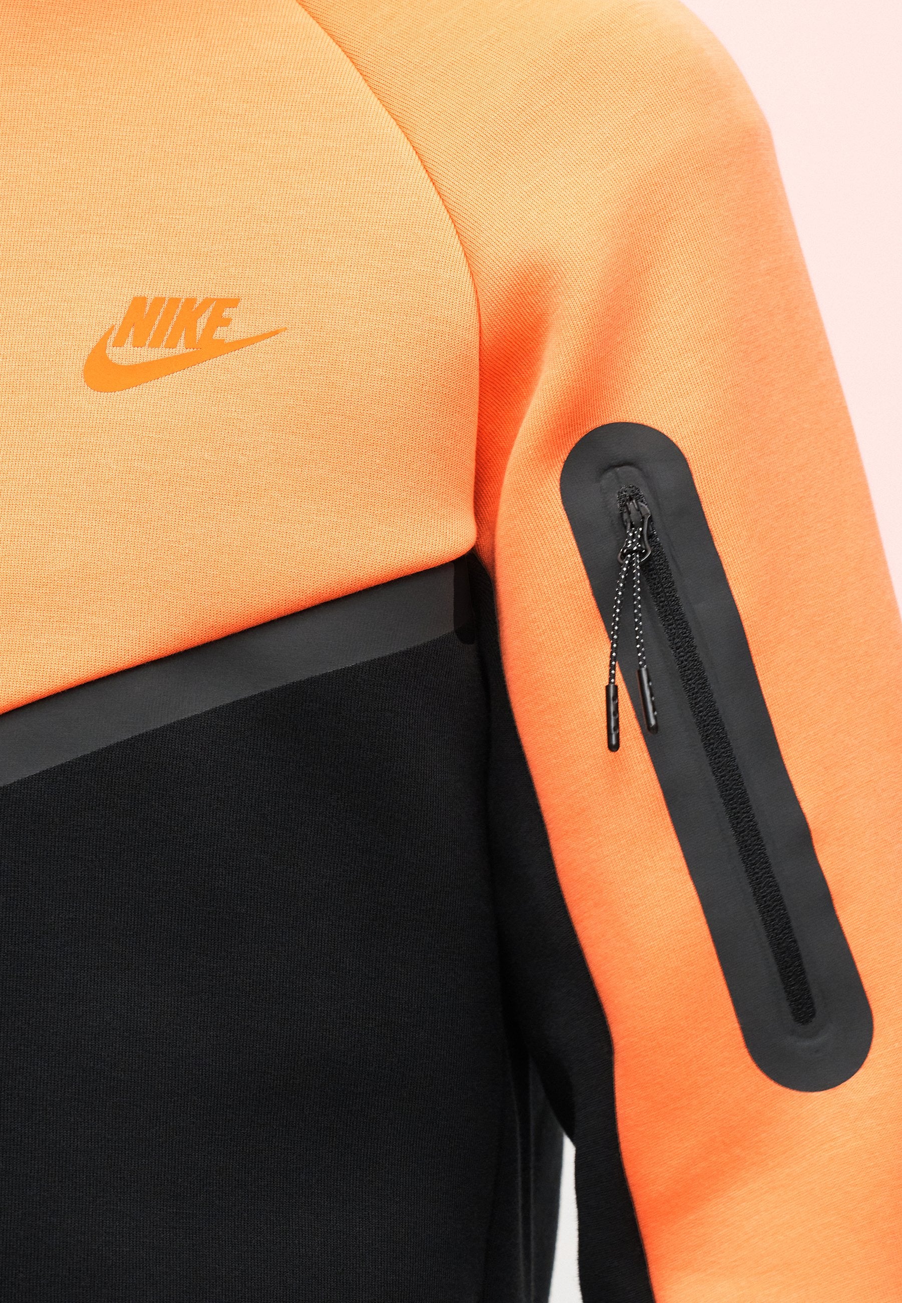 Veste polaire - orange givré/noir