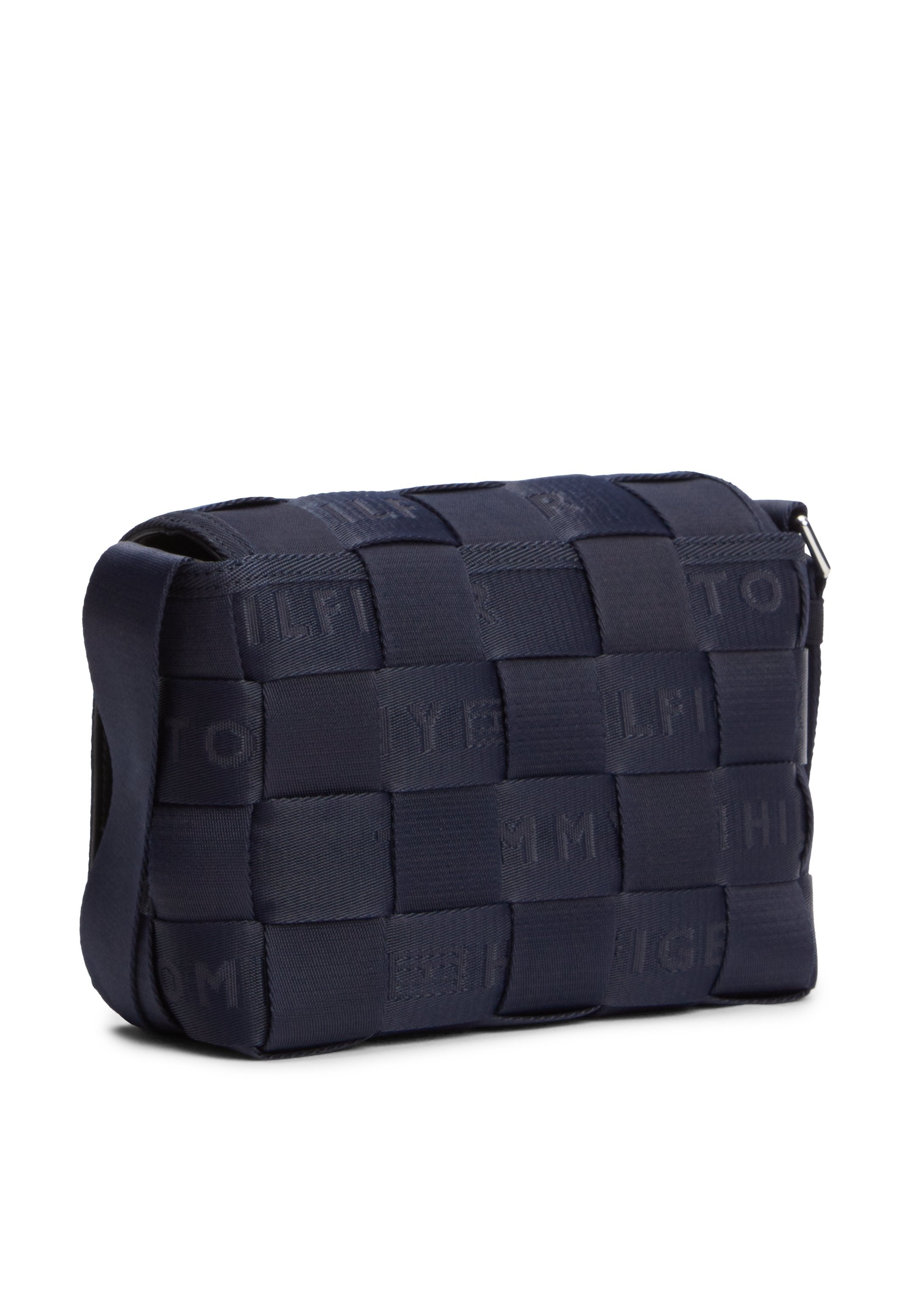 WOVEN WEBBING CROSSBODY REPORTER BAG - Cross body bag - space blue