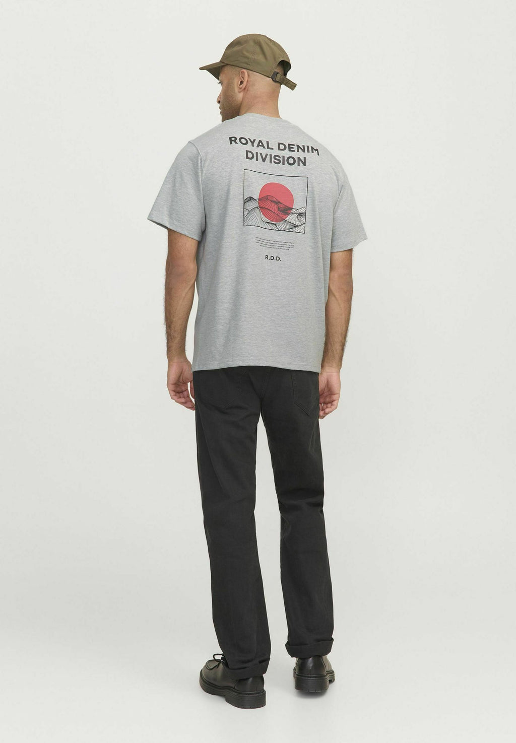RUNDHALS  - Print T-shirt - light grey melange