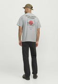 RUNDHALS  - Print T-shirt - light grey melange