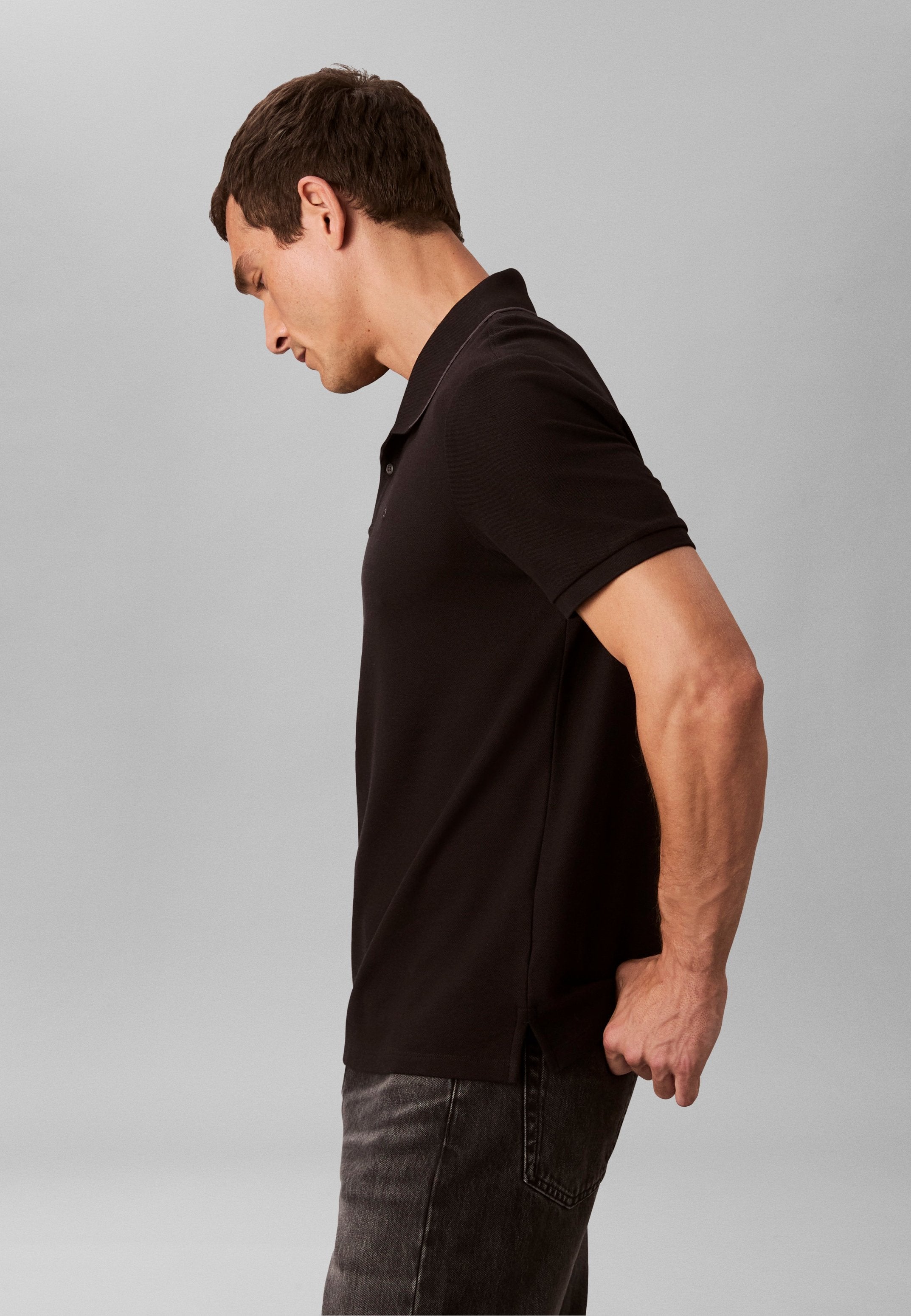 REFINED TIPPED CLASSIC - Polo shirt - black