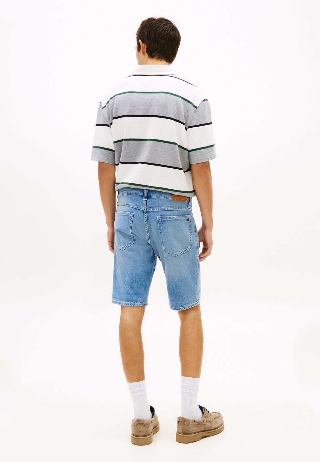 RONNIE WHISKERED SLIM DENIM SHORTS - Denim shorts - denim medium
