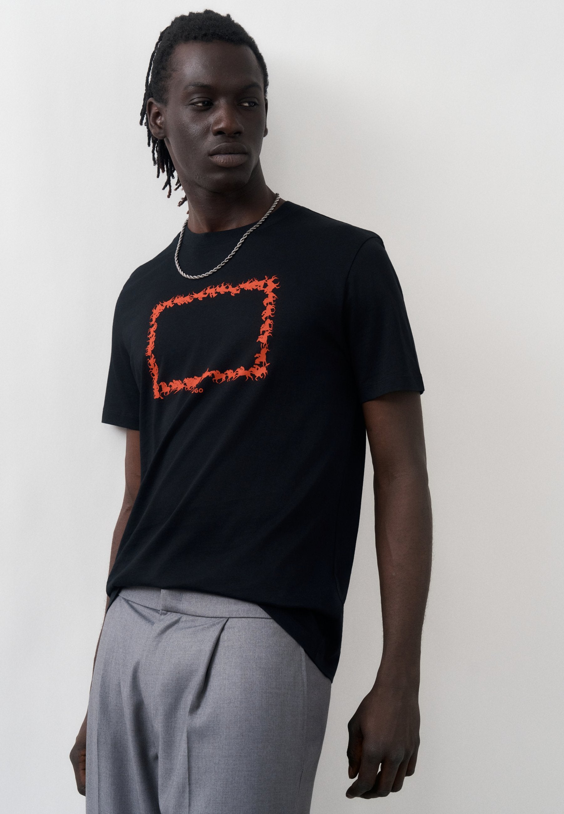 Print T-shirt - black