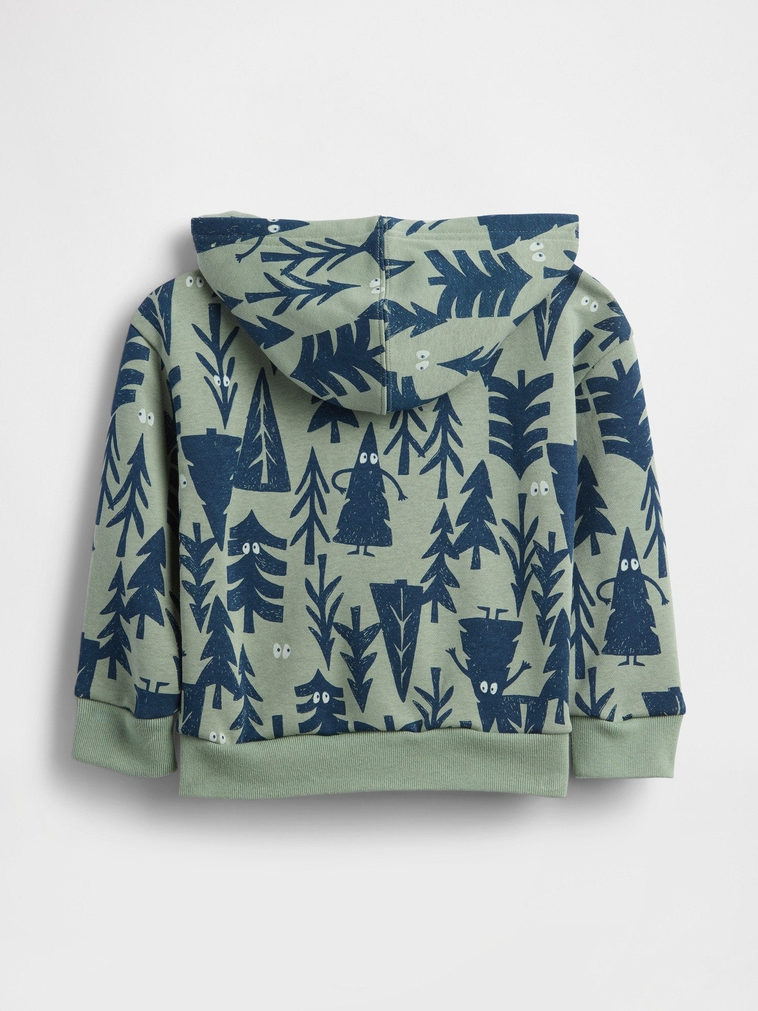 BABYGAP RELAXED LOGO PRINT ZIP HOODIE - Zip-up sweatshirt - gasoline green