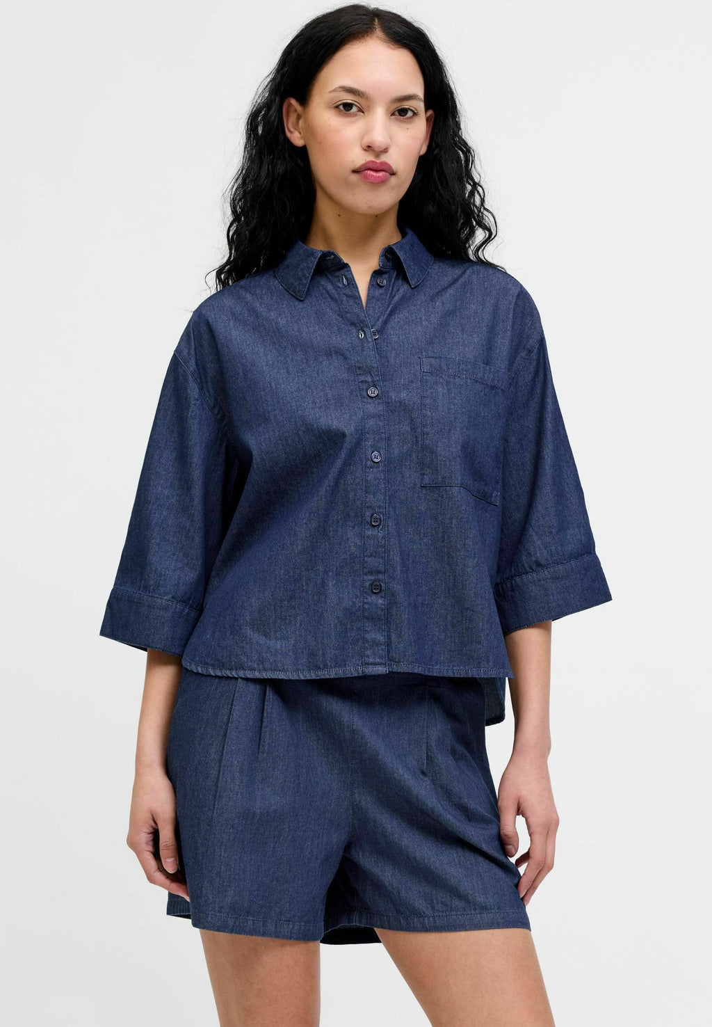 Denim JXDEBBY Kot - Düğmeli bluz - koyu mavi kot
