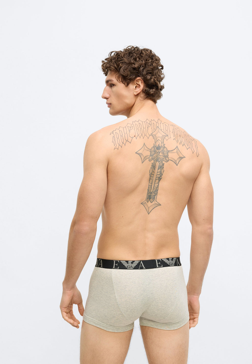BOLD MONOGRAM TRUNK 3 PACK - Trunks - black/light melange grey/white