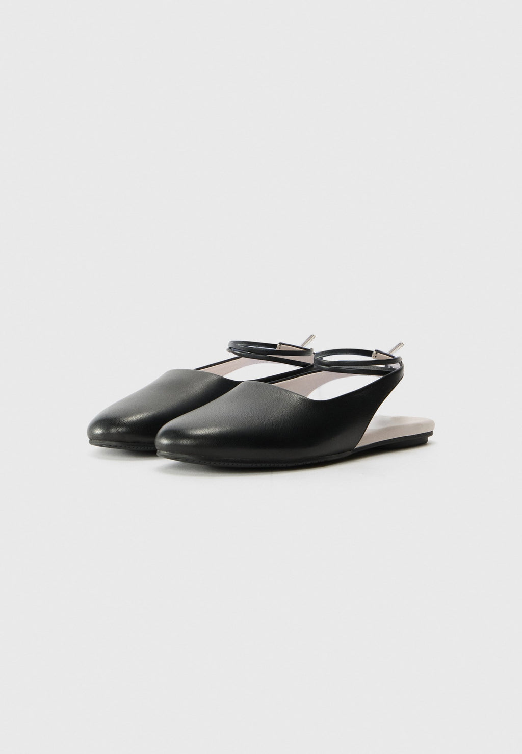 Slingback ballet pumps -  black