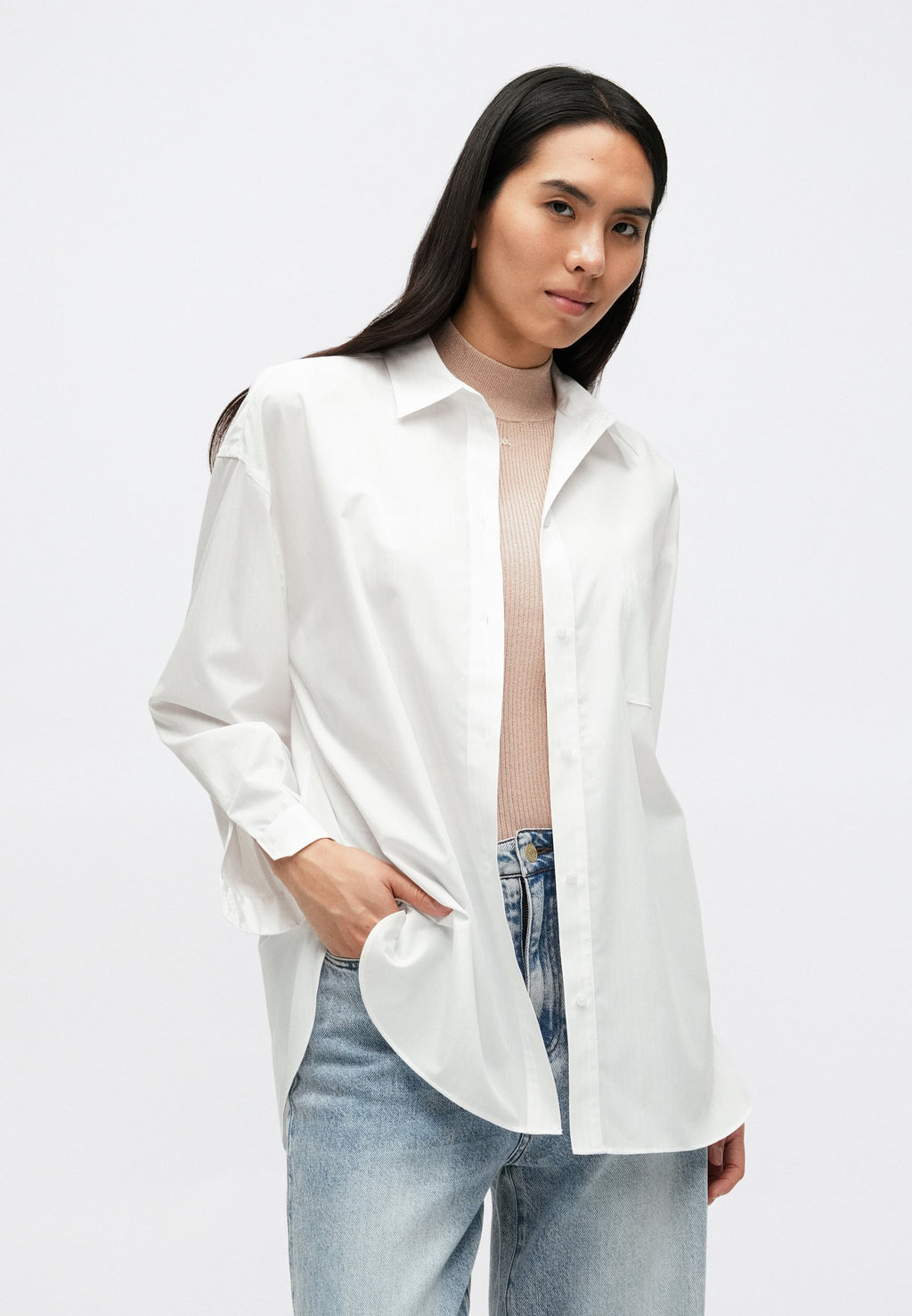 Button-down blouse - white