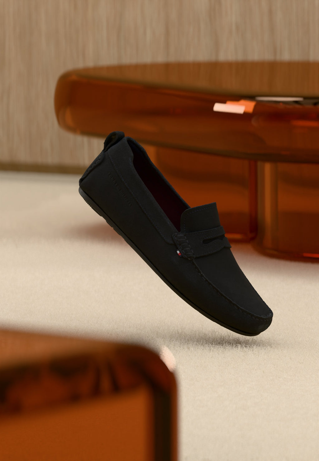SUEDE CLEAT DRIVER SHOES - Moccasins - desert sky