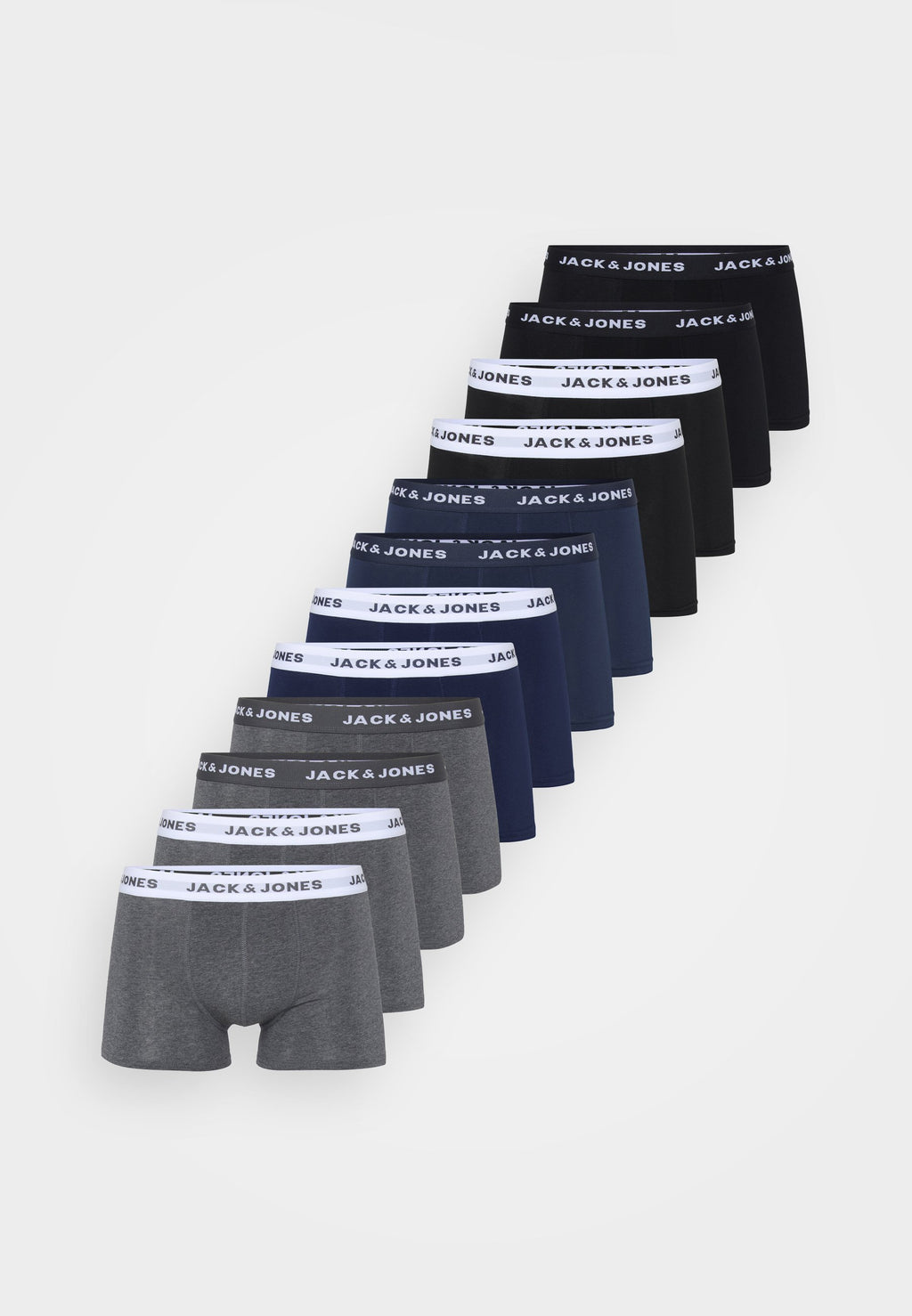 JACSOLID TRUNKS 12 PACK - Trunks - navy/black/dark grey melange