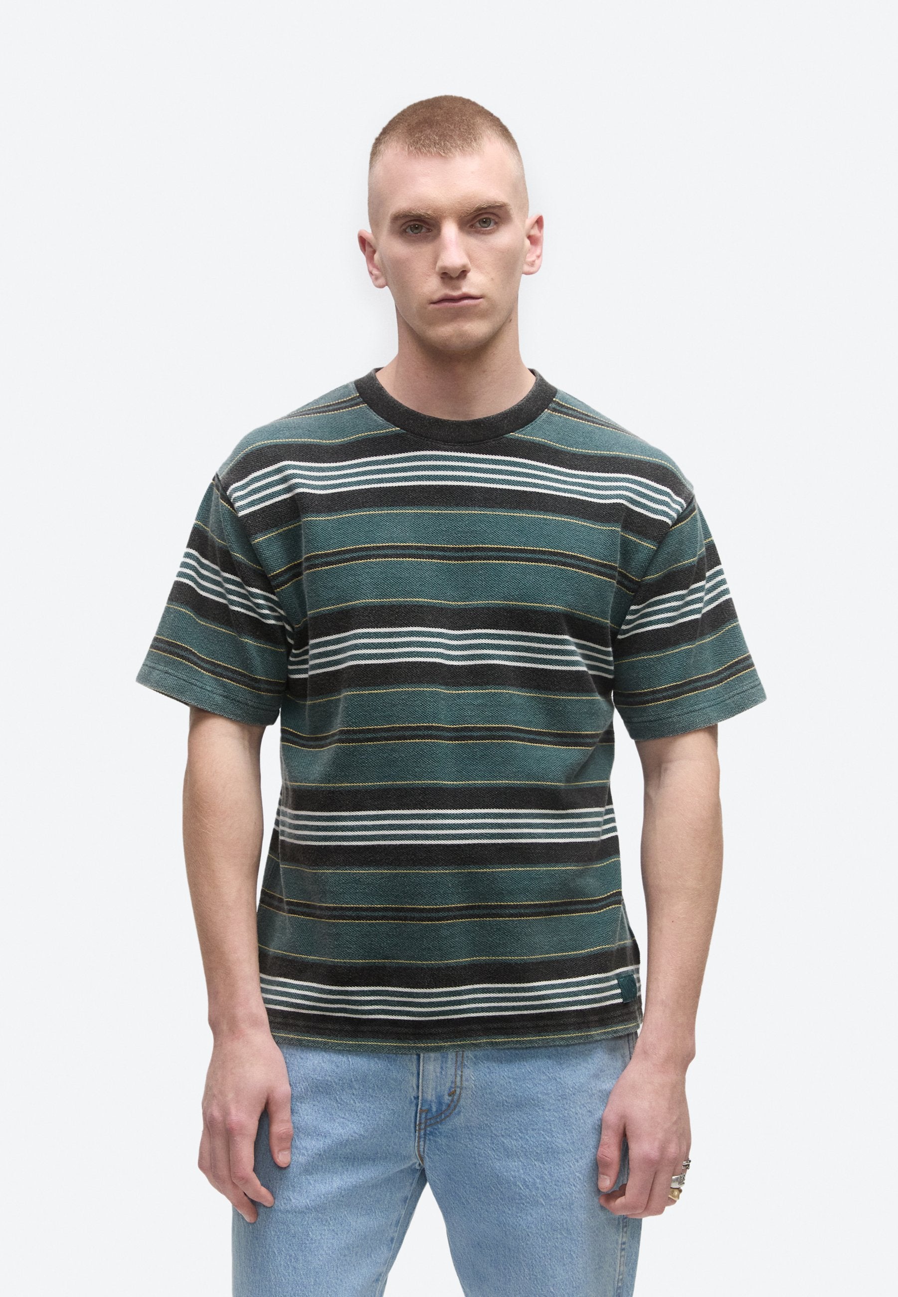 STRIPE UNISEX - Polo shirt - mystic moss