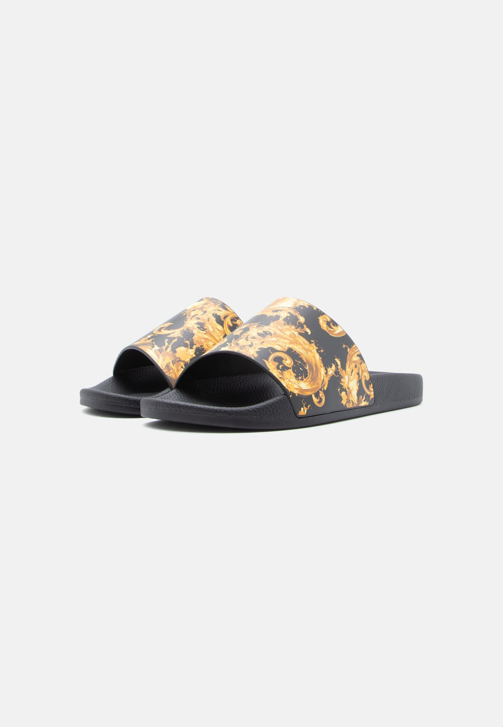 FONDO - Pool slides - black/gold-coloured