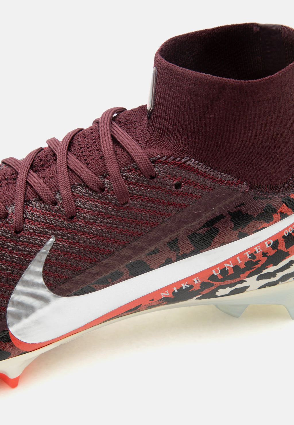 MERCURIAL SUPERFLY 10 ELITE UNITED FG UNISEX - Krampon - bordo/metalik gümüş rengi/üniversite kırmızısı/bej rengi