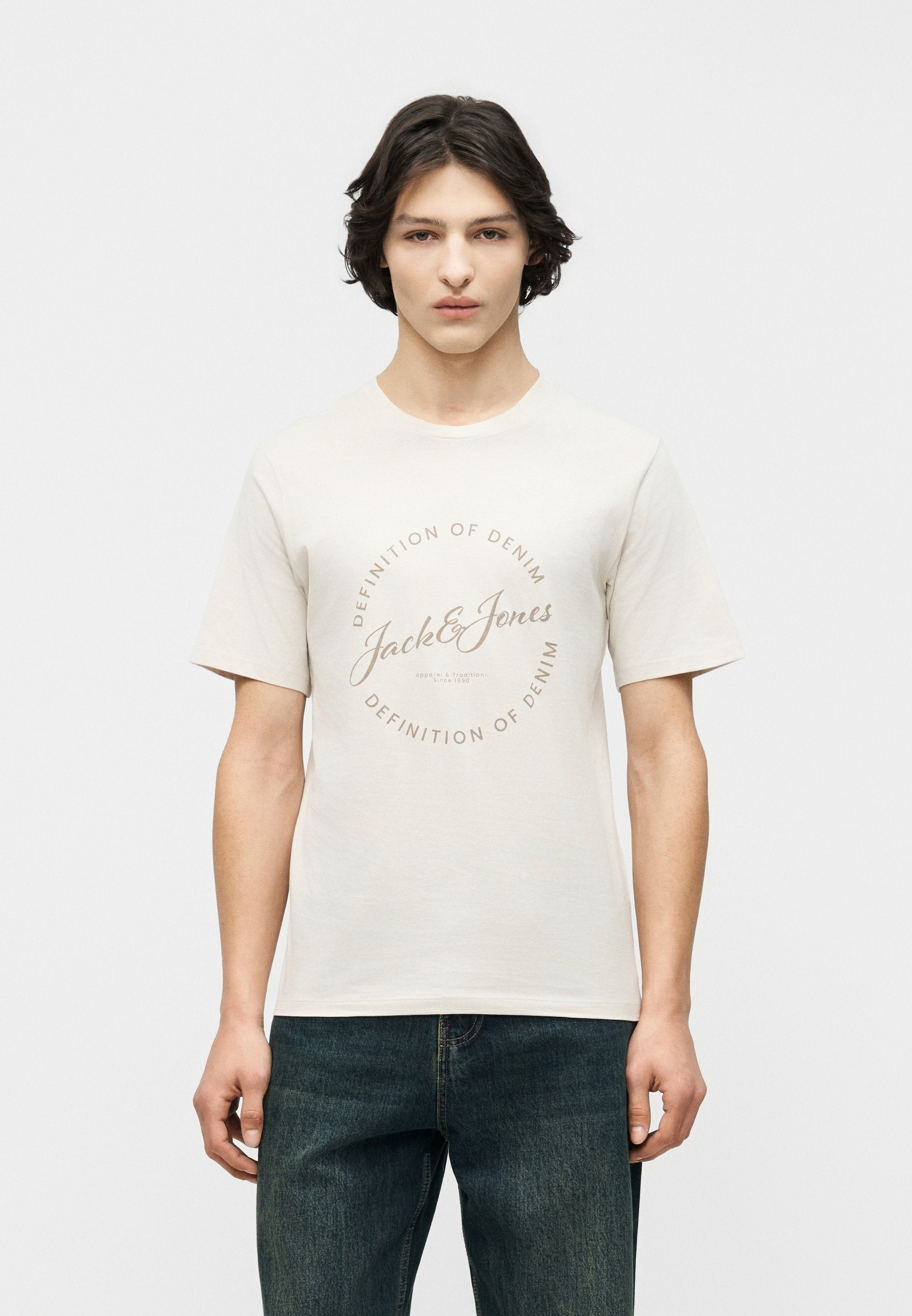 JJGRAYSON TEE CREW NECK 3 PACK - Print T-shirt - moonbeam/celestial blue/navy blazer