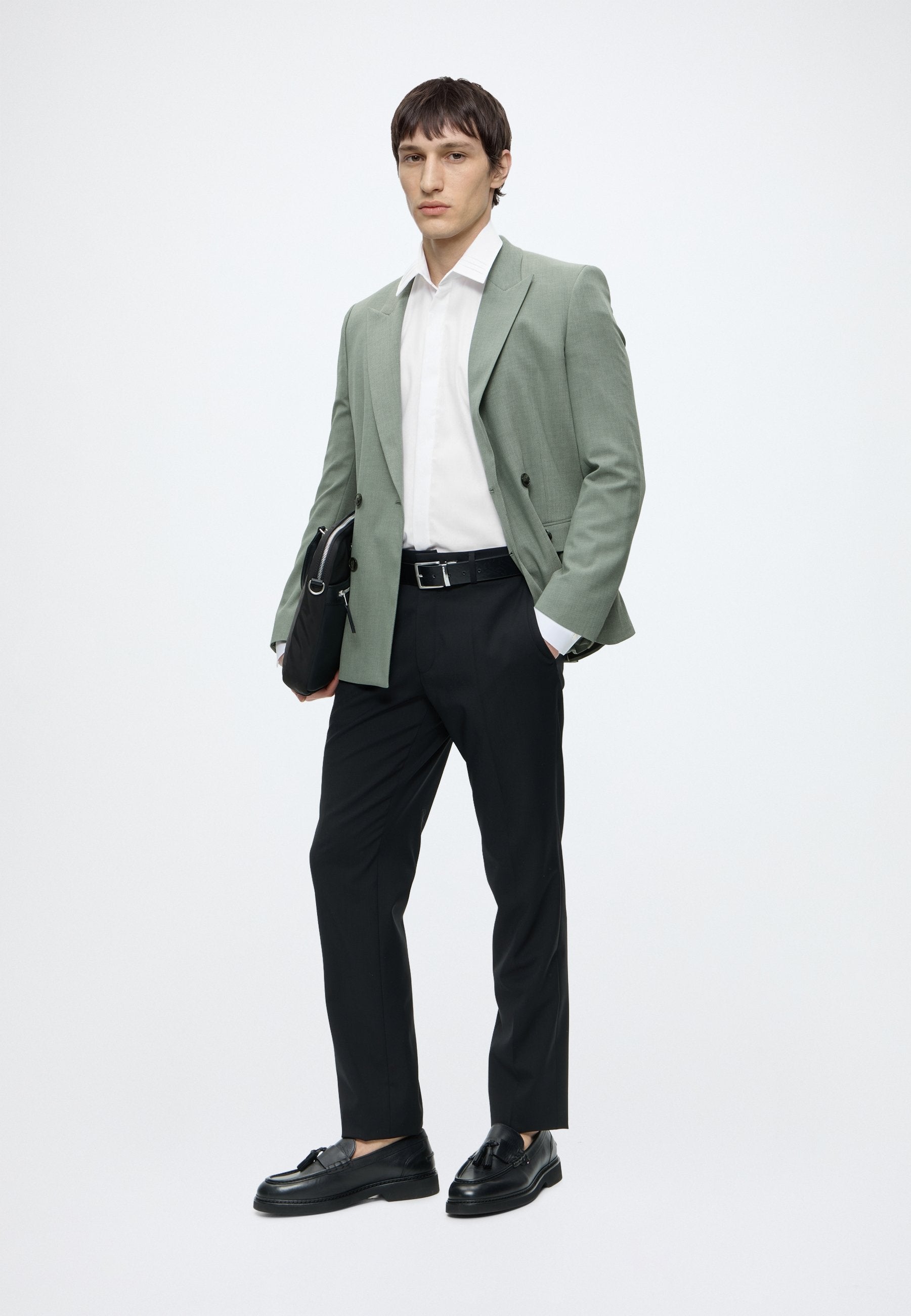 HENRY - Blazer jacket - open green