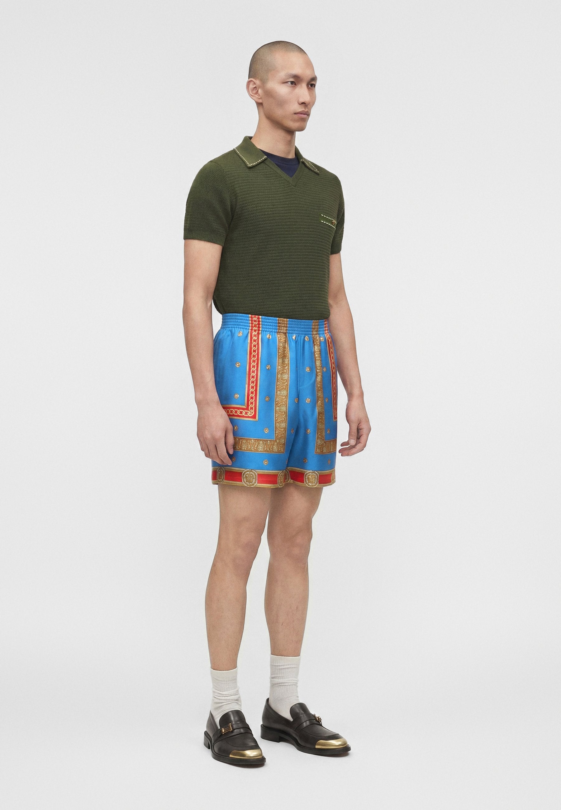 PRINT THE RING MASTER - Shorts - royal blue/red/gold-coloured