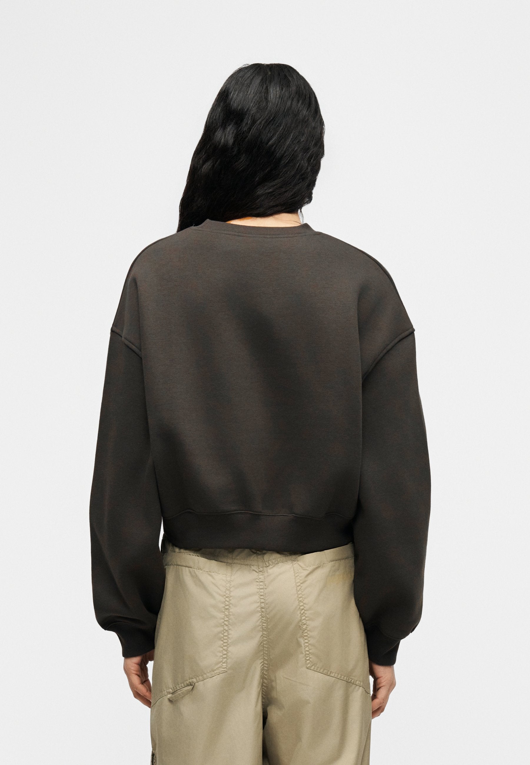 LINEAR HERITAGE CREW - Sweatshirt - faded black