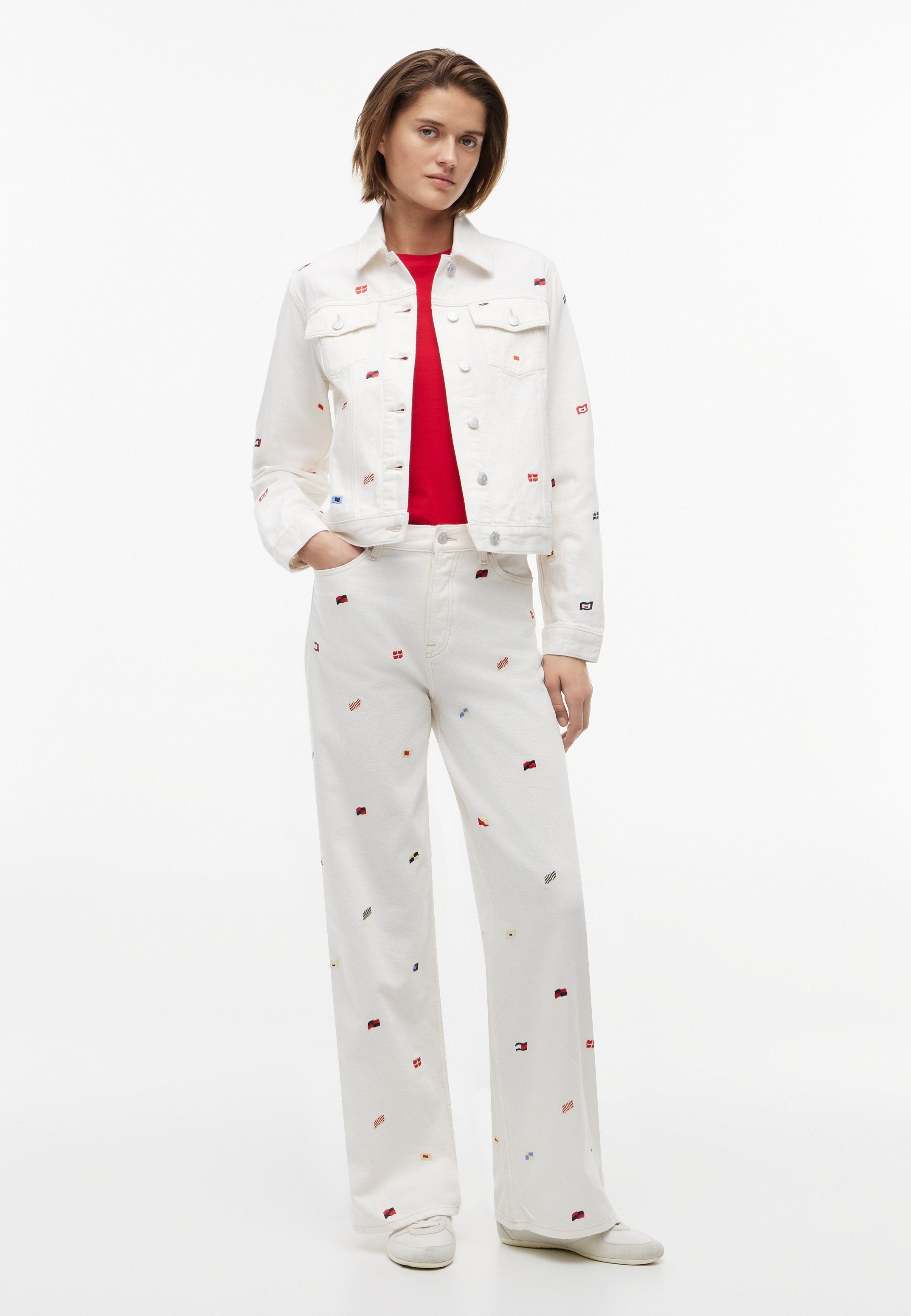 CLAIRE WIDE - Wide Leg - denim white