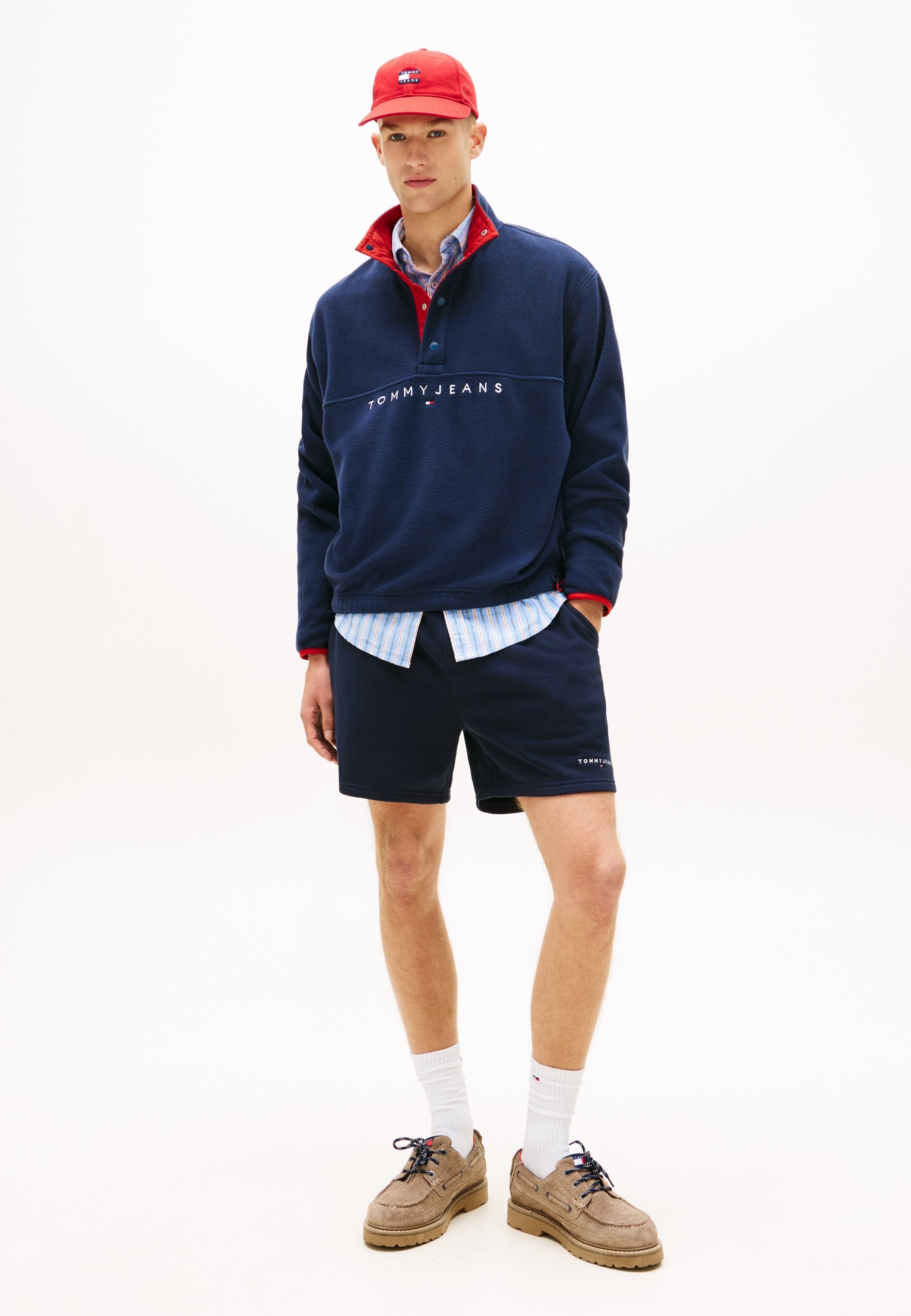 LINEAR LOGO DRAWSTRING SWEAT SHORTS - Sports shorts - dark night navy