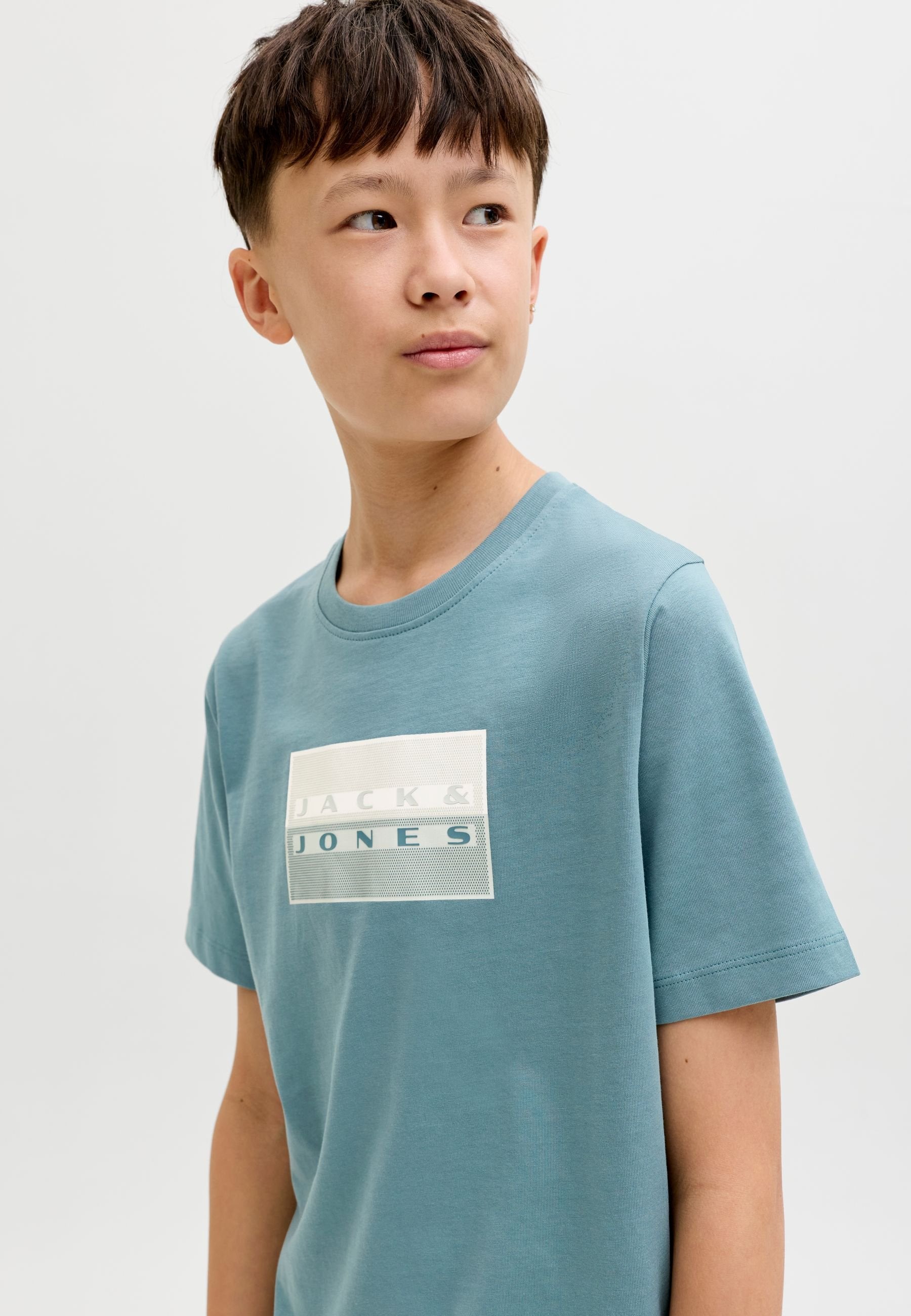 JCOFUSION DOTS PRINT TEE SS CN SN JNR - Print T-shirt - north atlantic