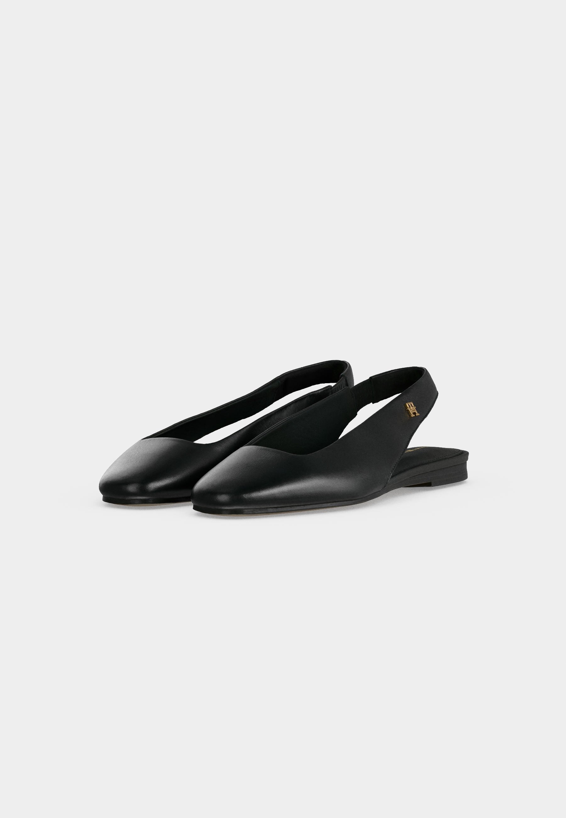 Slingback babetler - siyah