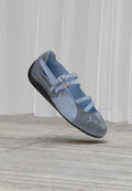 SPEEDCAT CROC - Ankle strap ballet pumps - snow mountain blue/black