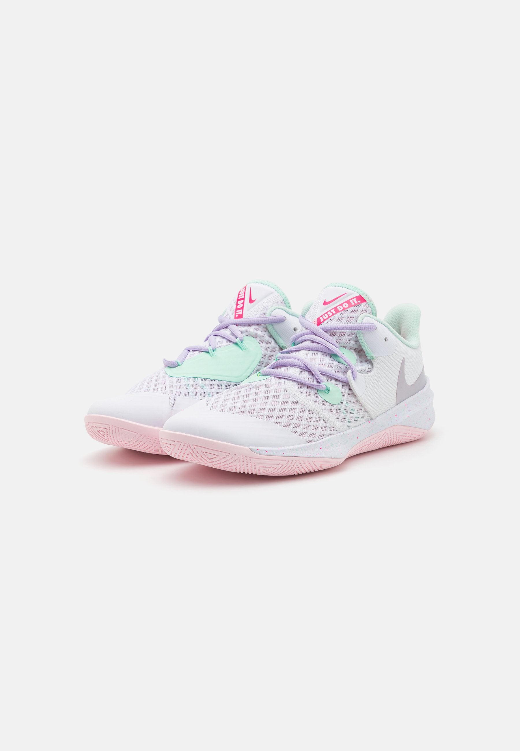 ZOOM HYPERSPEED COURT SE UNISEX - Volleyball shoes - white/mint/grey violet mist/pink