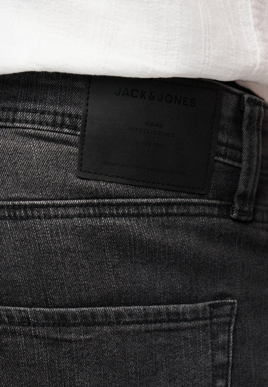 JJIRICK JJORIGINAL 2 PACK - Denim shorts - black denim/grey denim