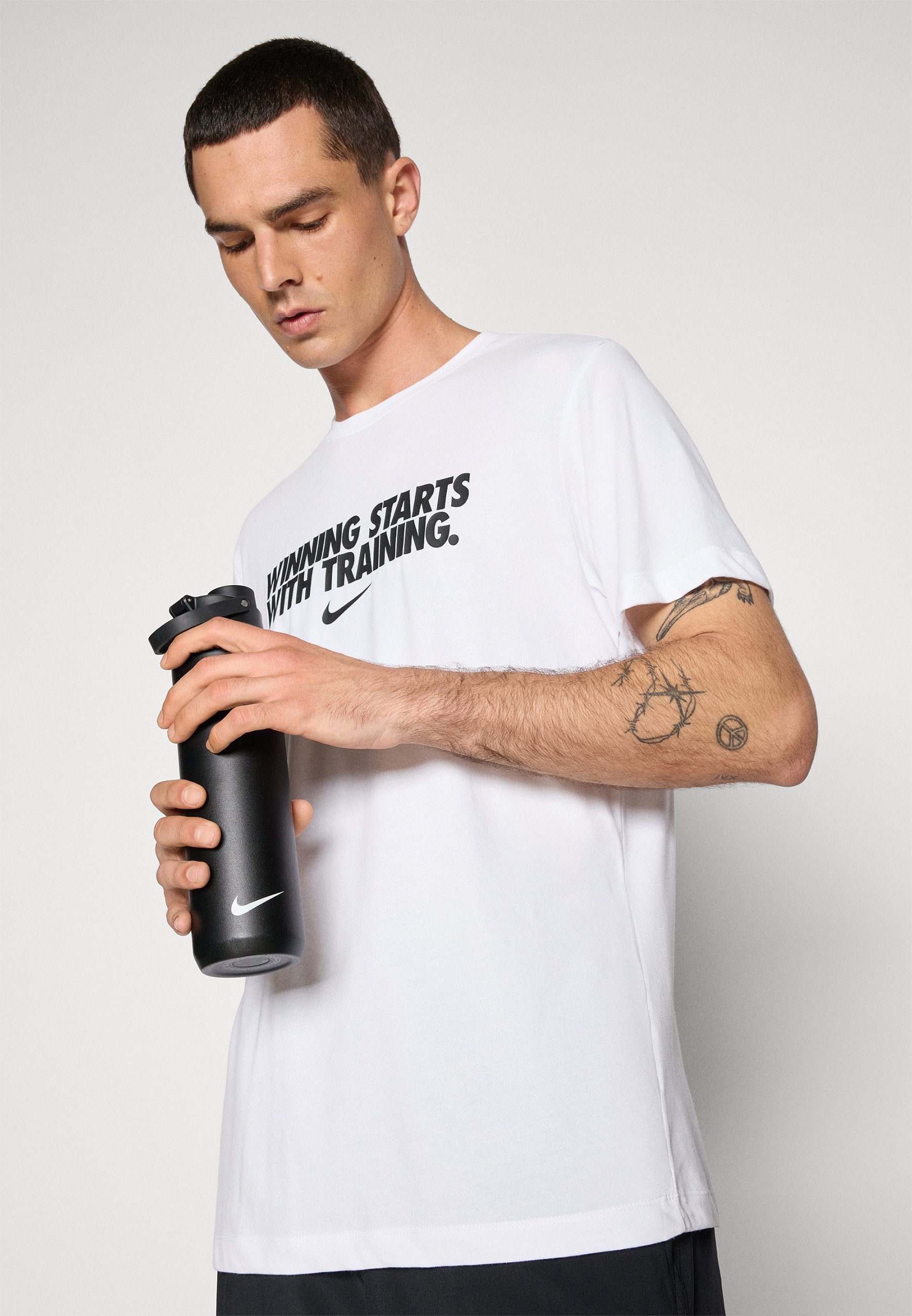 Sports T-shirt - white/black