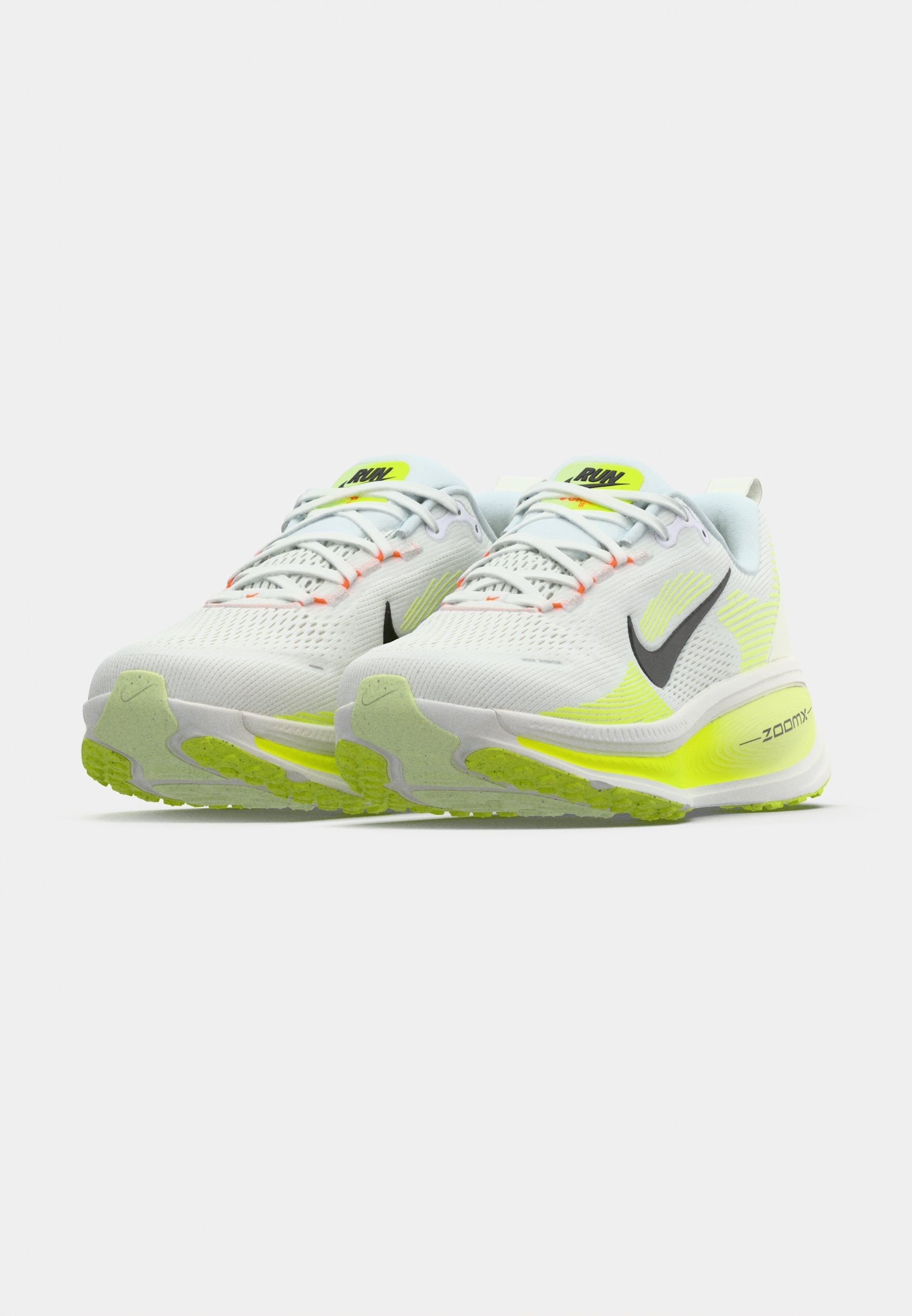 VOMERO UNISEX - Road running shoes - white/black/volt/barely volt/summit white/total orange