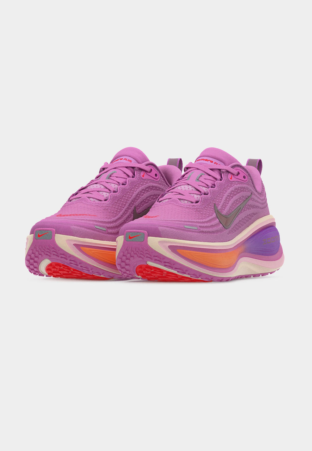 VOMERO PLUS - Road running shoes - light magenta/black/pink foam/bright violet/orange pulse/bright crimson