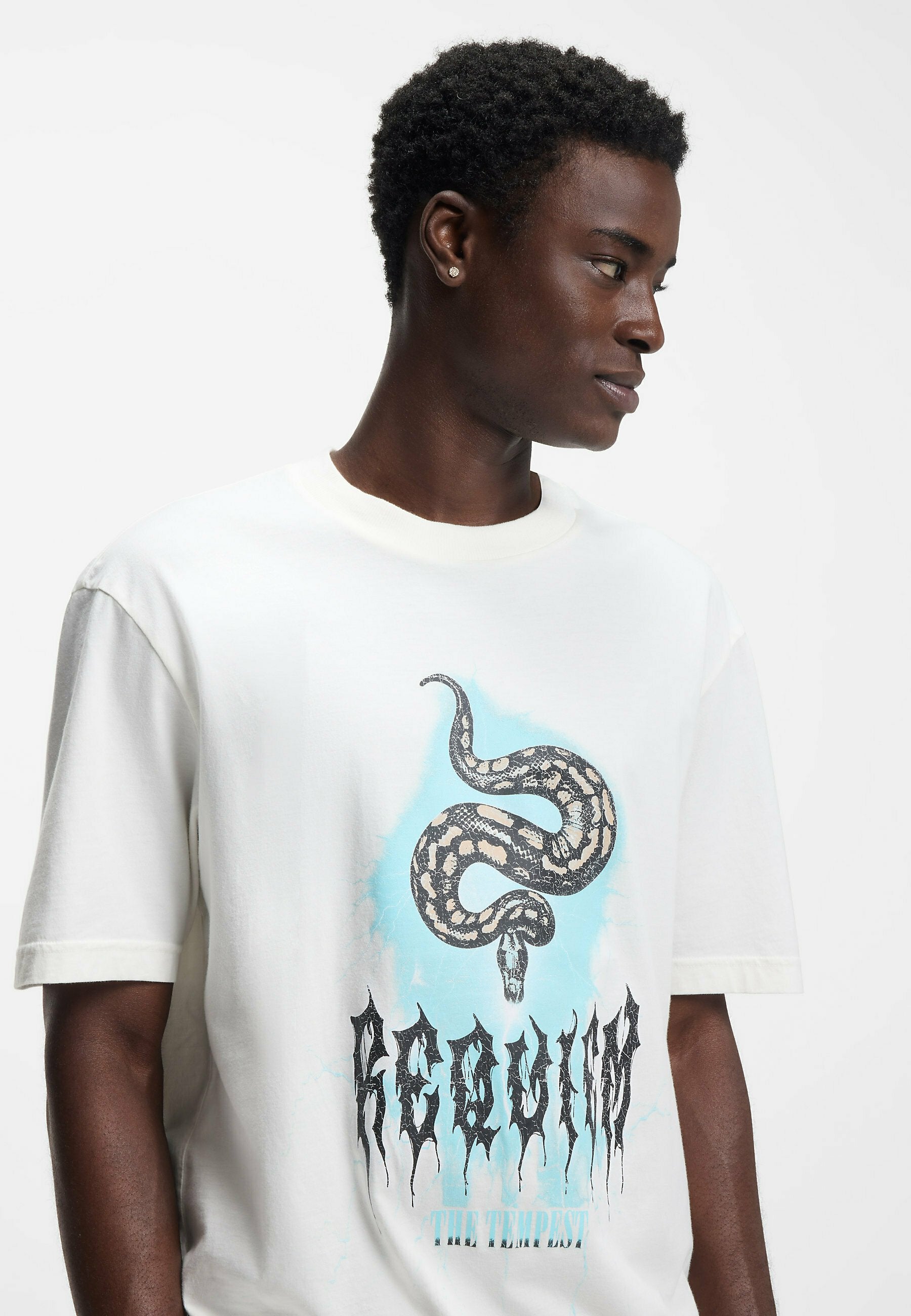 NOCTORNIX - Print T-shirt - open white one