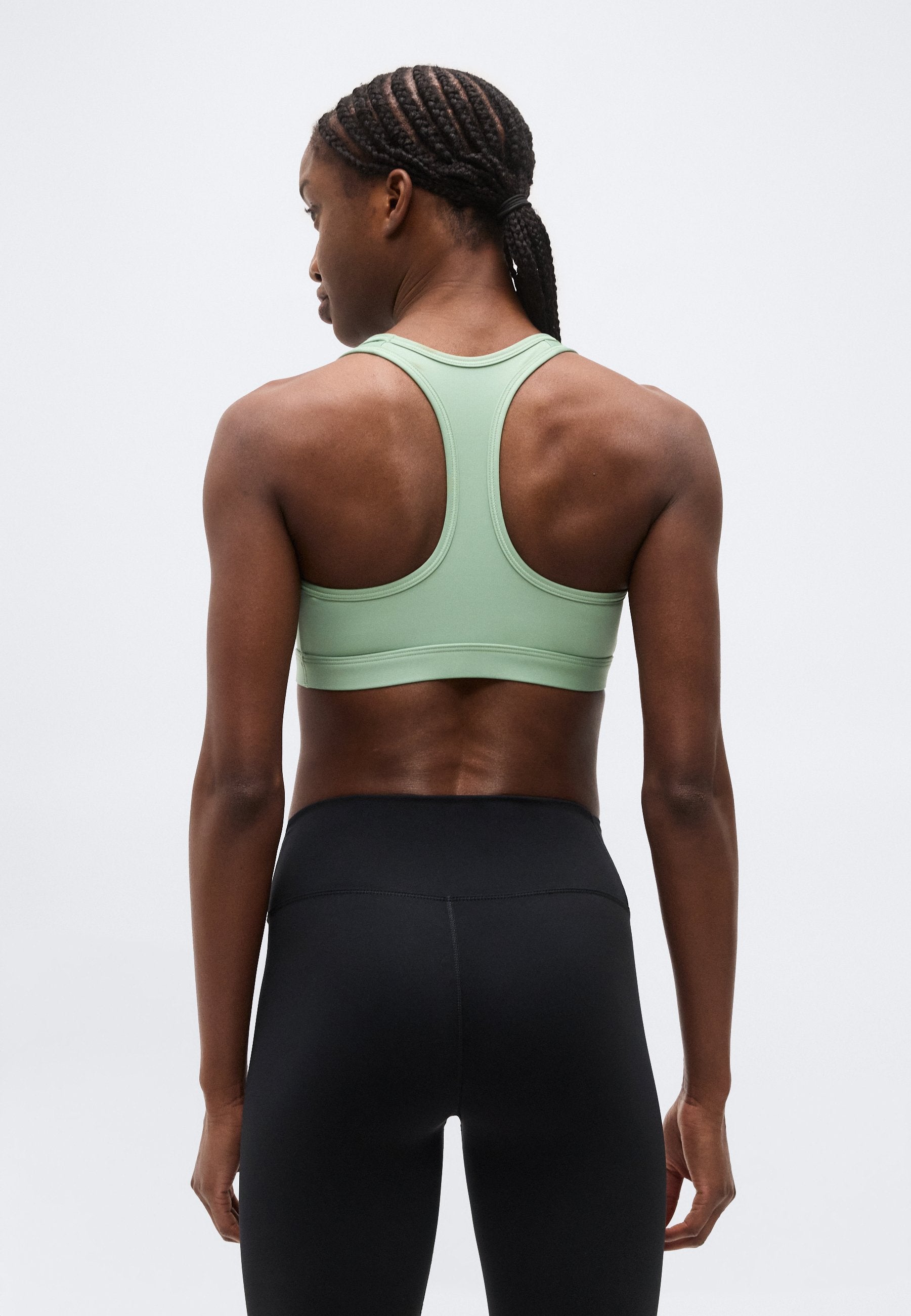 BRA - Medium support sports bra - steam/white