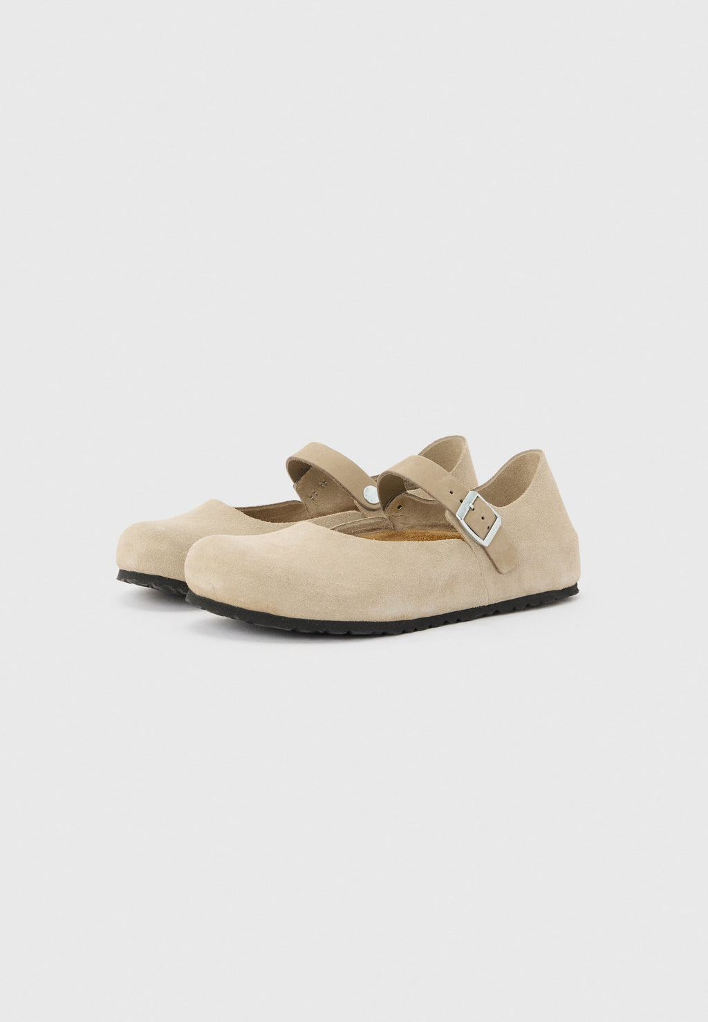 MANTOVA REGULAR - Ankle strap ballet pumps - taupe