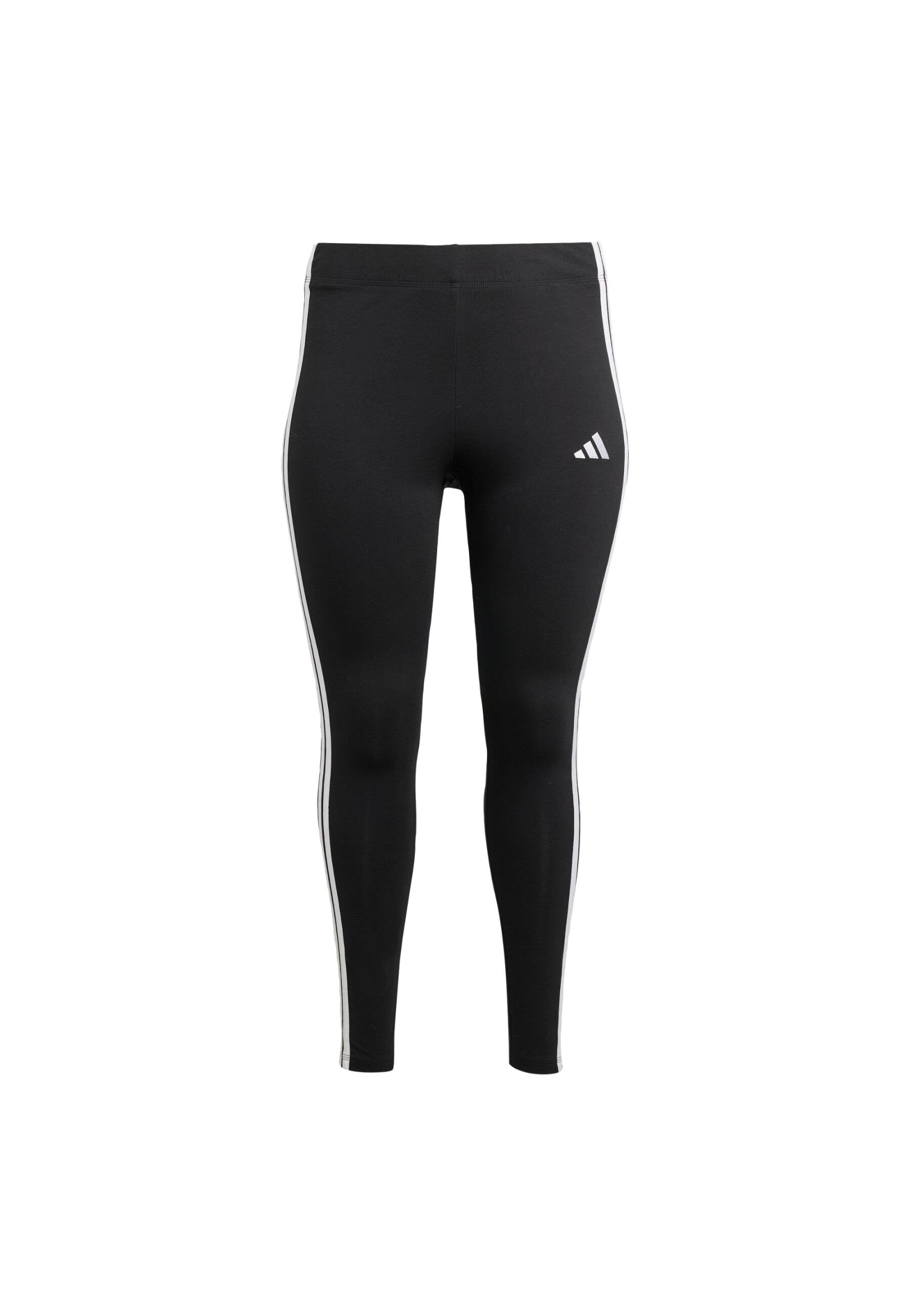 ESSENTIALS 3-STRIPES PLUS SIZE - Leggings - black white