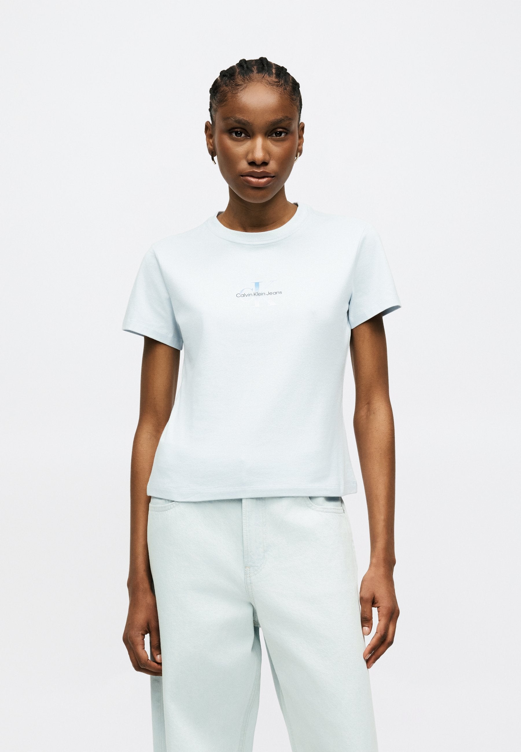 GRADIENT MONOLOGO SLIM TEE - Basic T-shirt - plein air