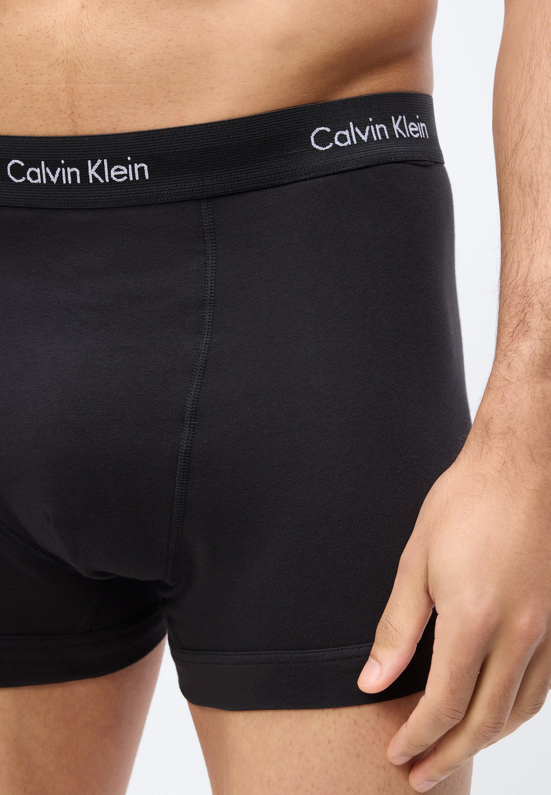 TRUNK COTTON STRETCH 3 PACK  - Trunks - black
