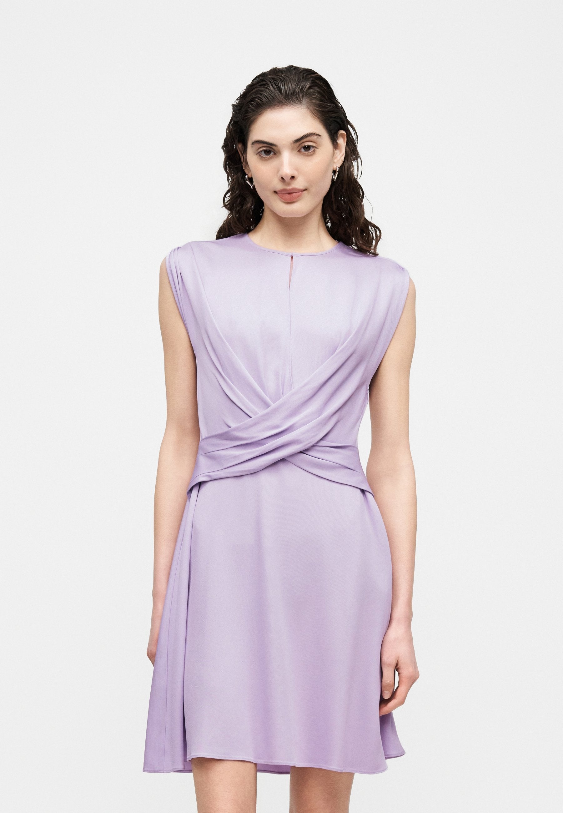 DEVARI - Jersey dress - open purple