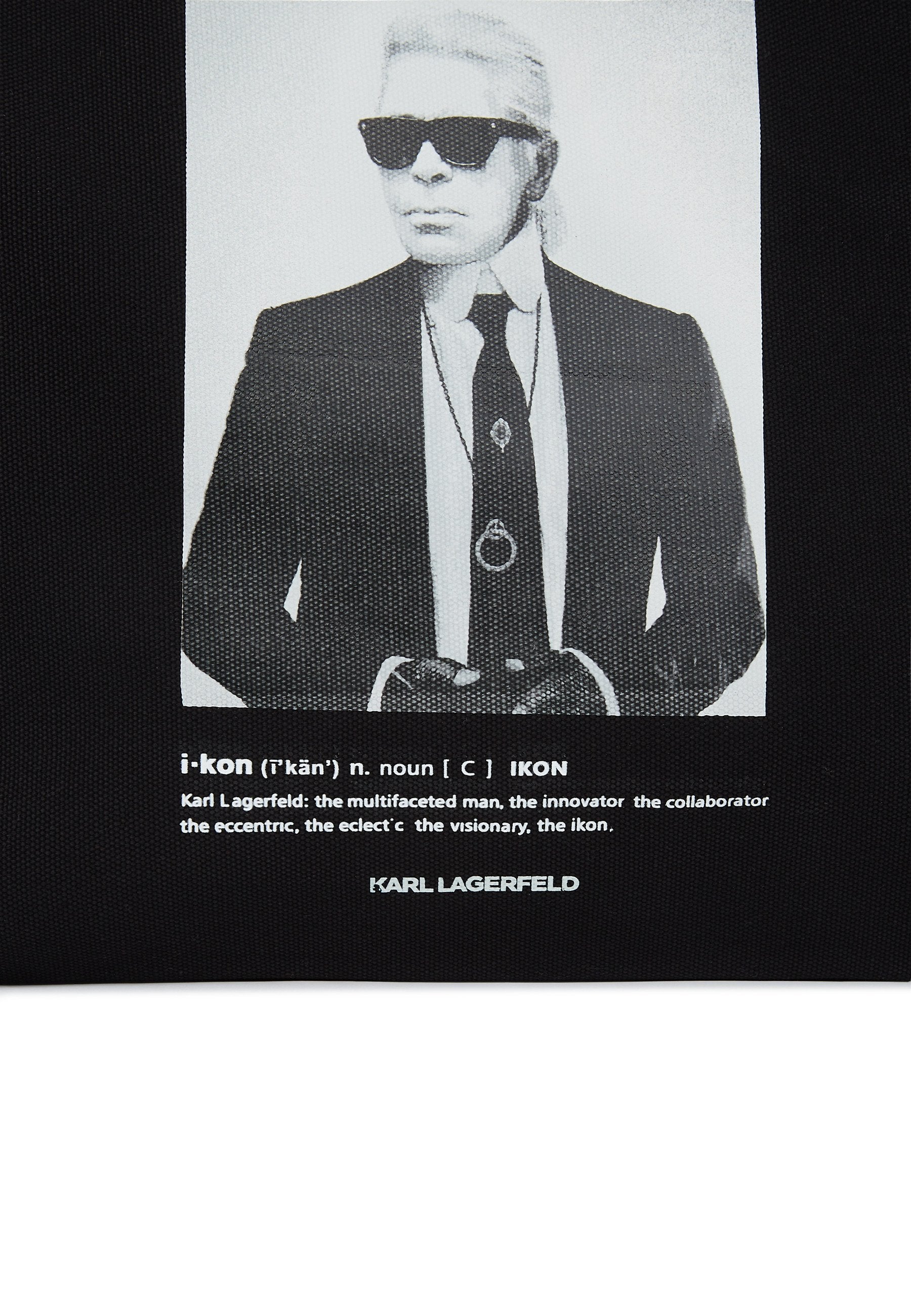 KARL PRINT - Tote bag - black