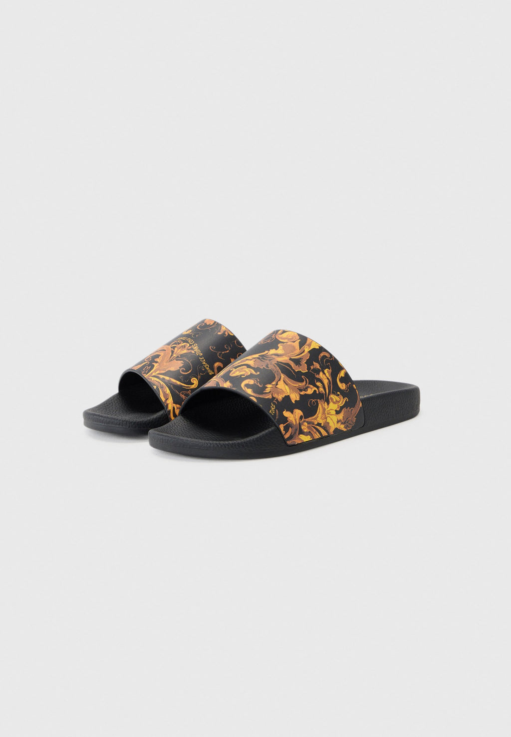 Pool slides - black/gold-coloured
