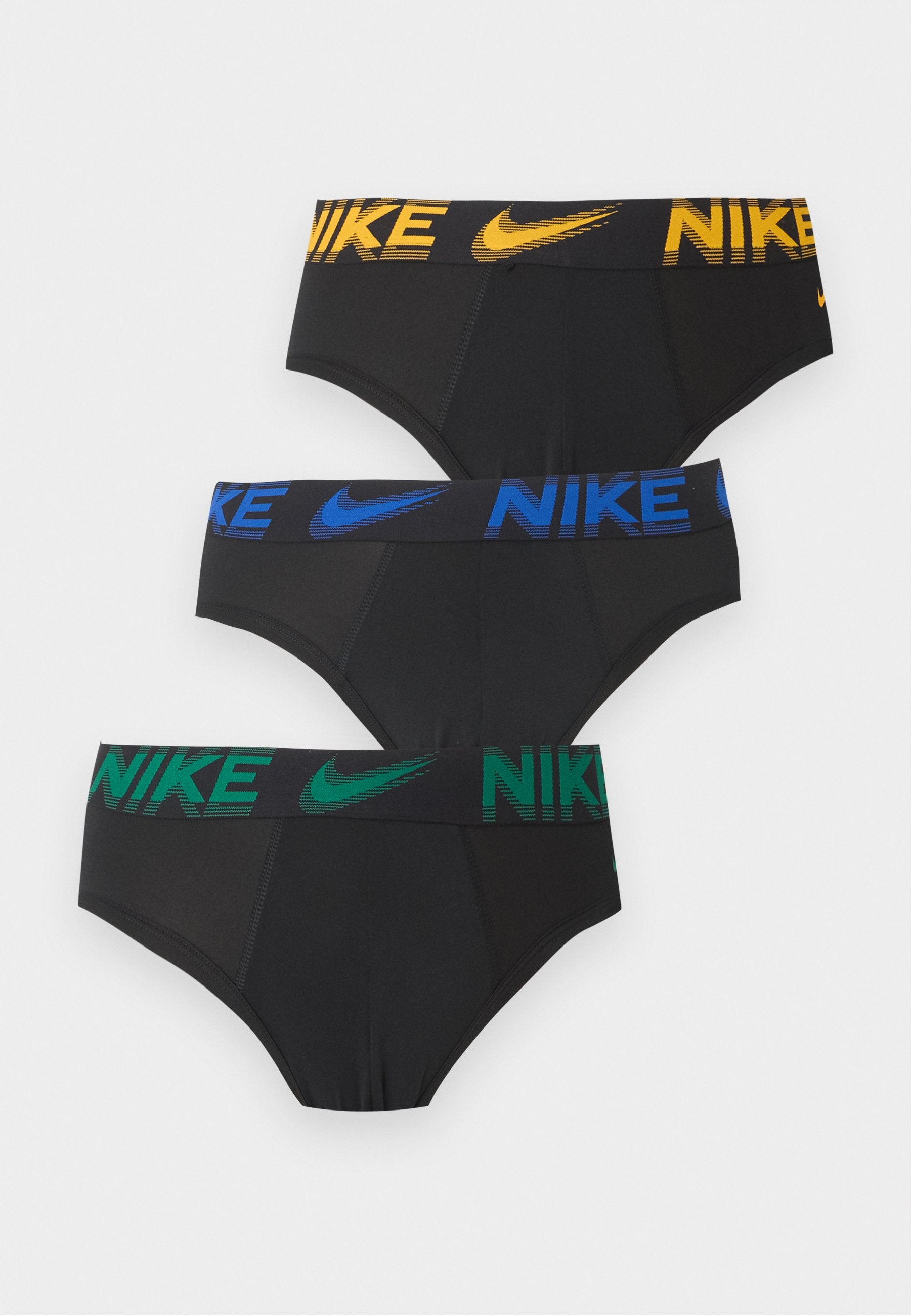 HIP BRIEF 3 PACK - Briefs - black/evergreen/yellow