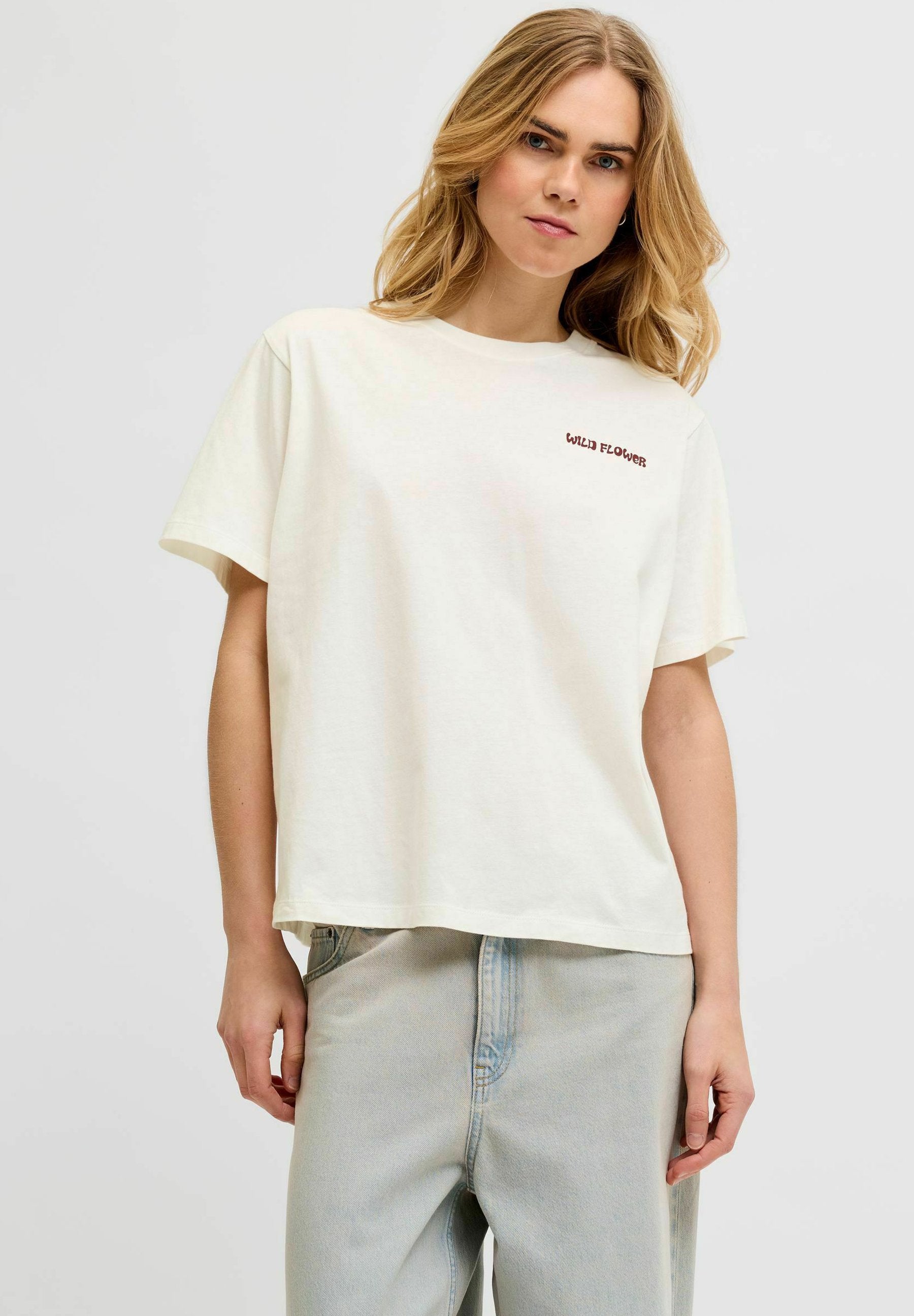 JXBLOMMA - Print T-shirt - blanc de blanc
