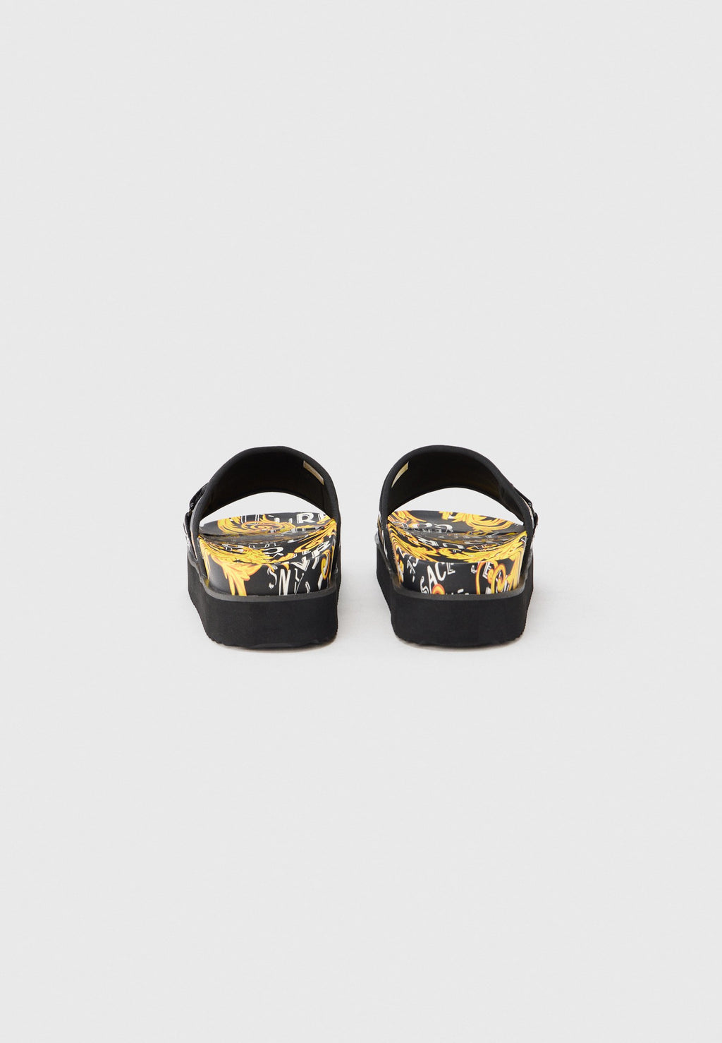 Pool slides - black/gold-coloured