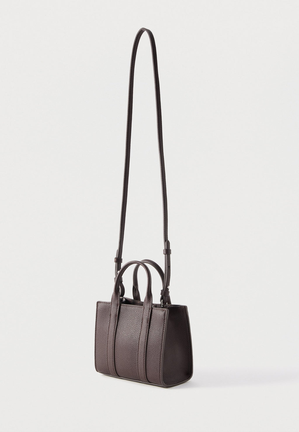 PEBBLE MINI SQUARE TOTE - Handbag - tobacco