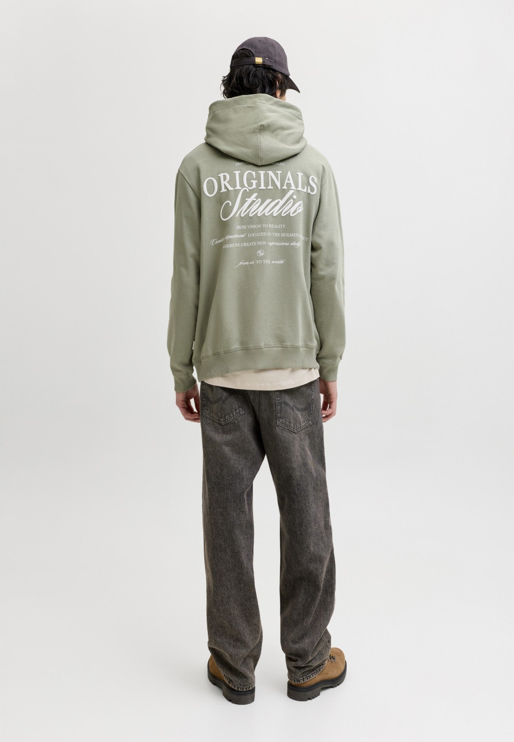 JORNORREBRO TYPO BACK SWEAT HOOD SN - Hoodie - seagrass