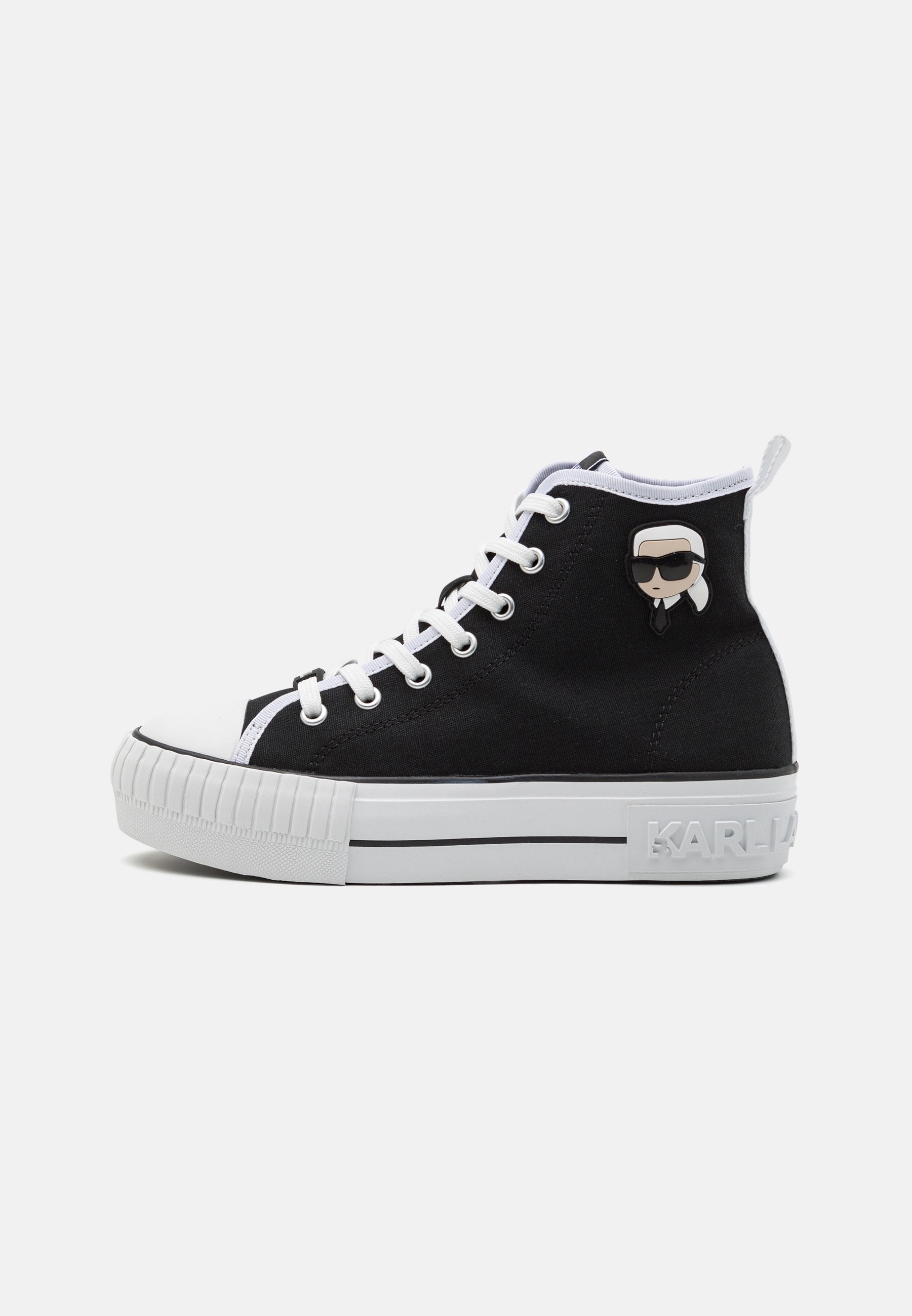 KAMPUS MAX PATCH LACE - High-top trainers - black