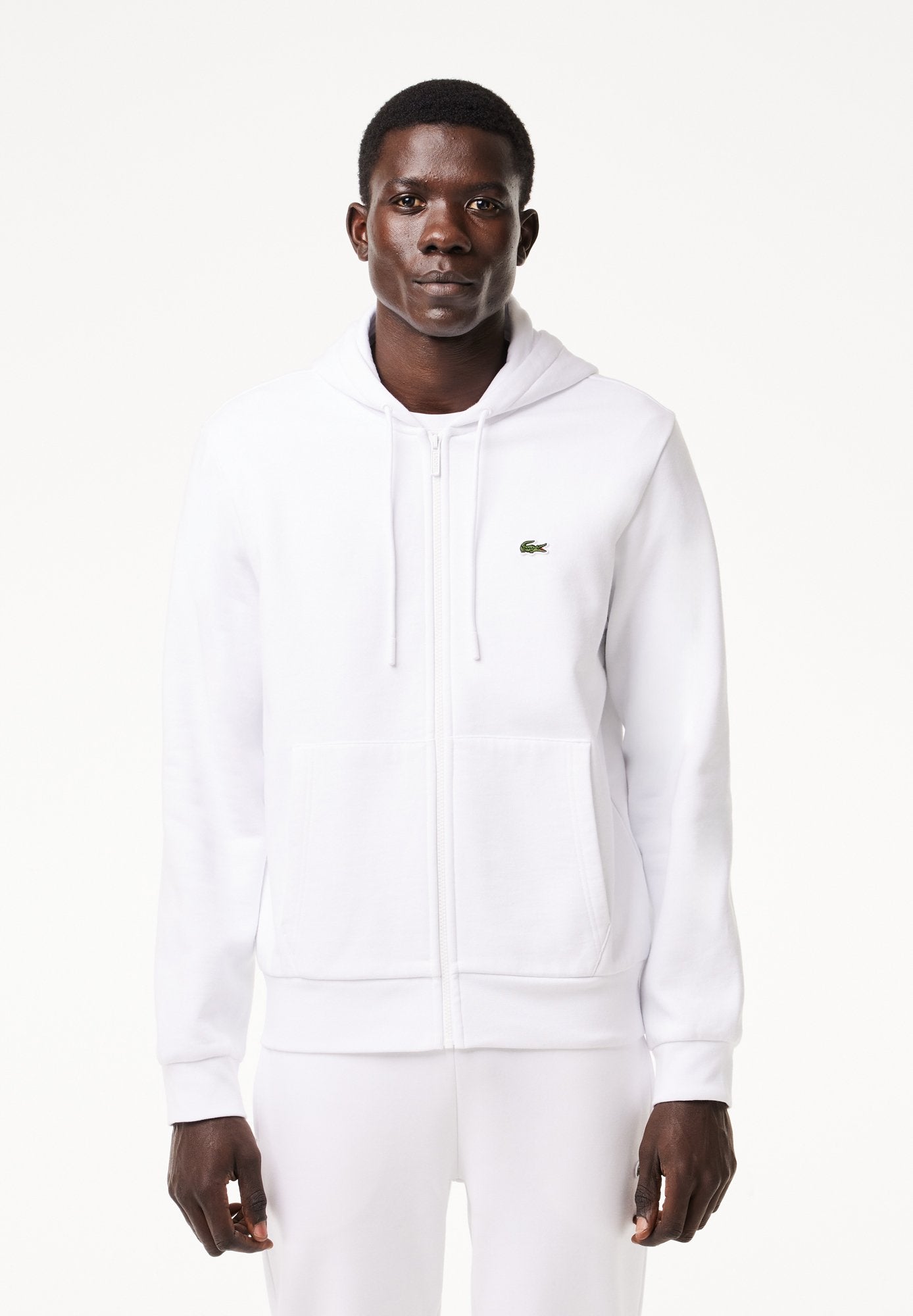 Zip-up sweatshirt - blanc