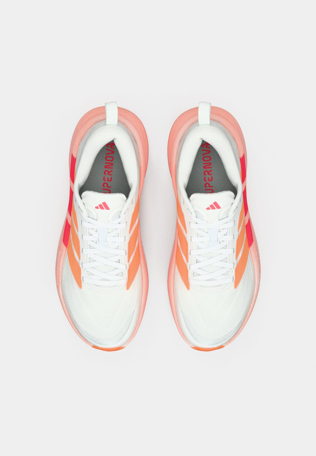 SUPERNOVA GLIDE W - Road running shoes - footwear white/beam orange/lucid red