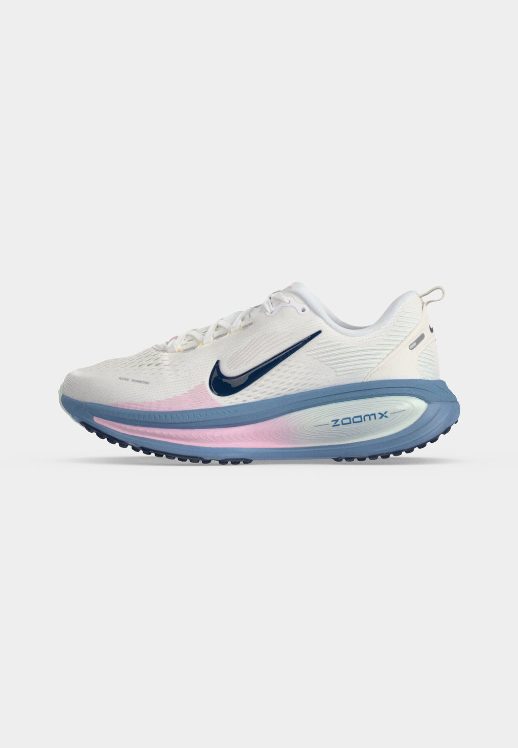 VOMERO 18 - Road running shoes - white/midnight navy/work blue/barely green/pink foam