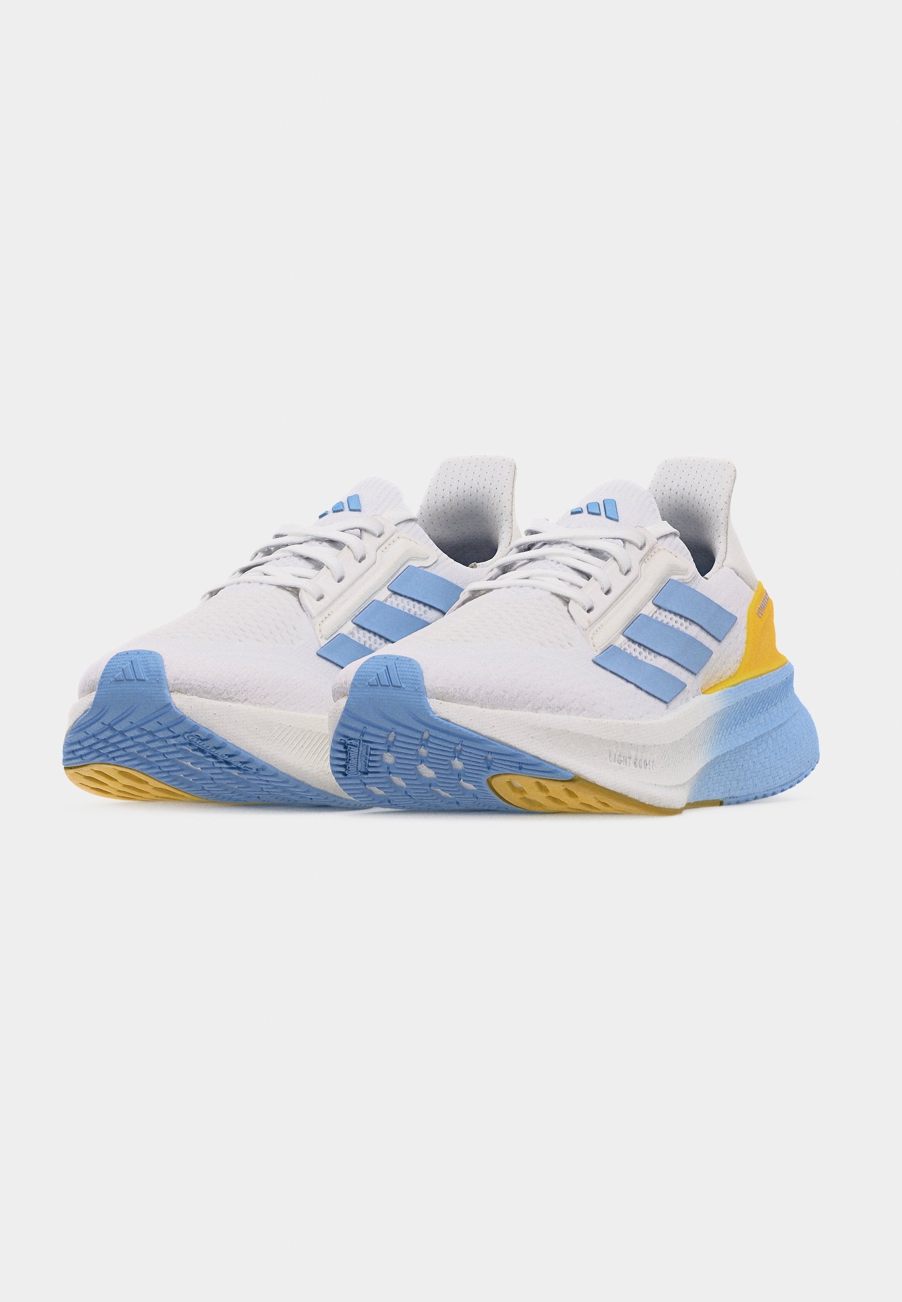 ULTRABOOST 5X - Road running shoes - footwear white/glow blue/yellow